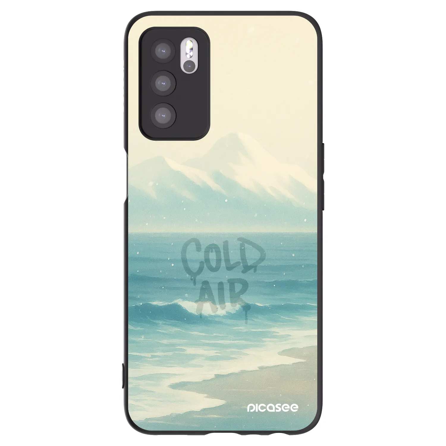Picasee silikónový čierny obal pre OPPO A16s - COLD AIR