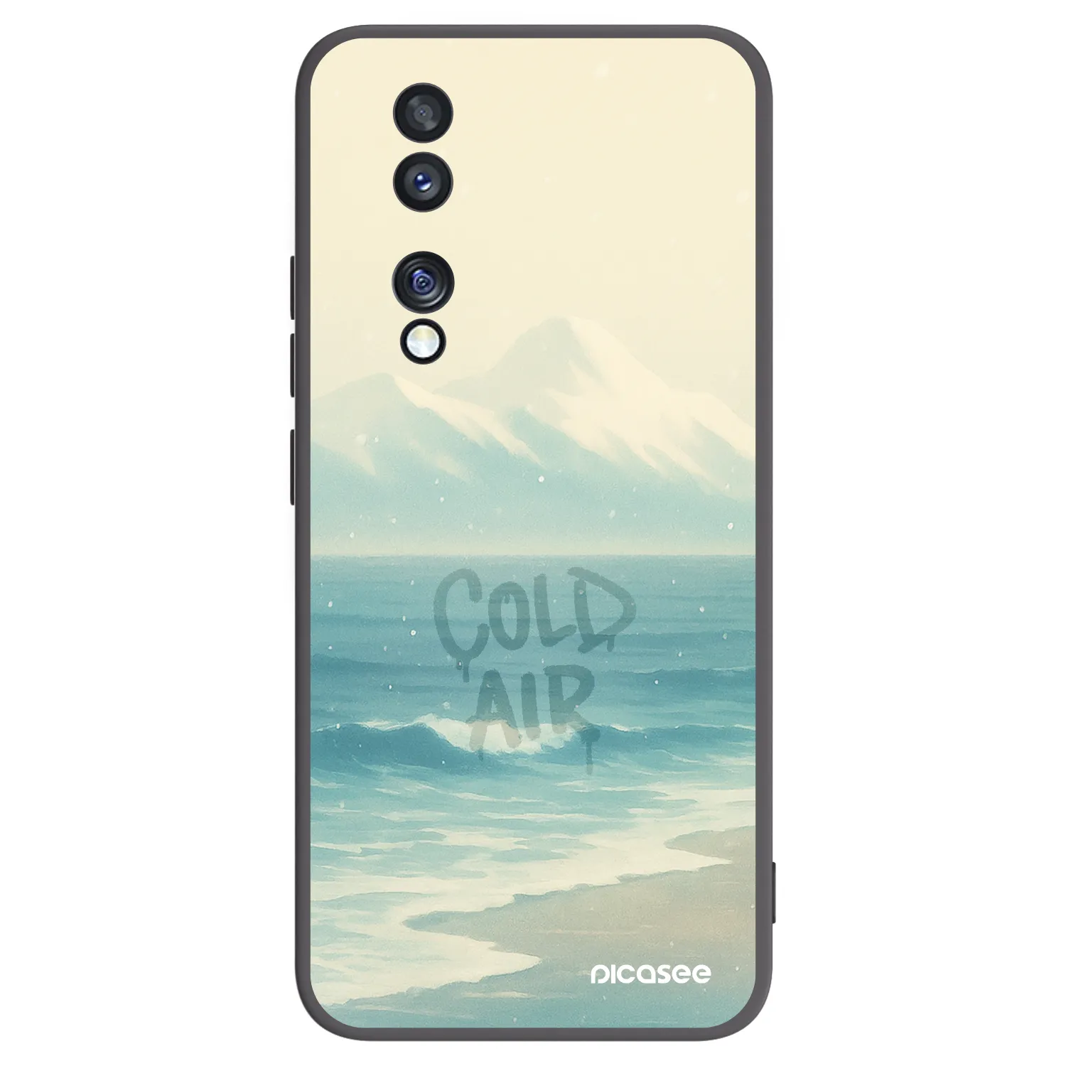 Picasee silikónový čierny obal pre Honor 70 - COLD AIR