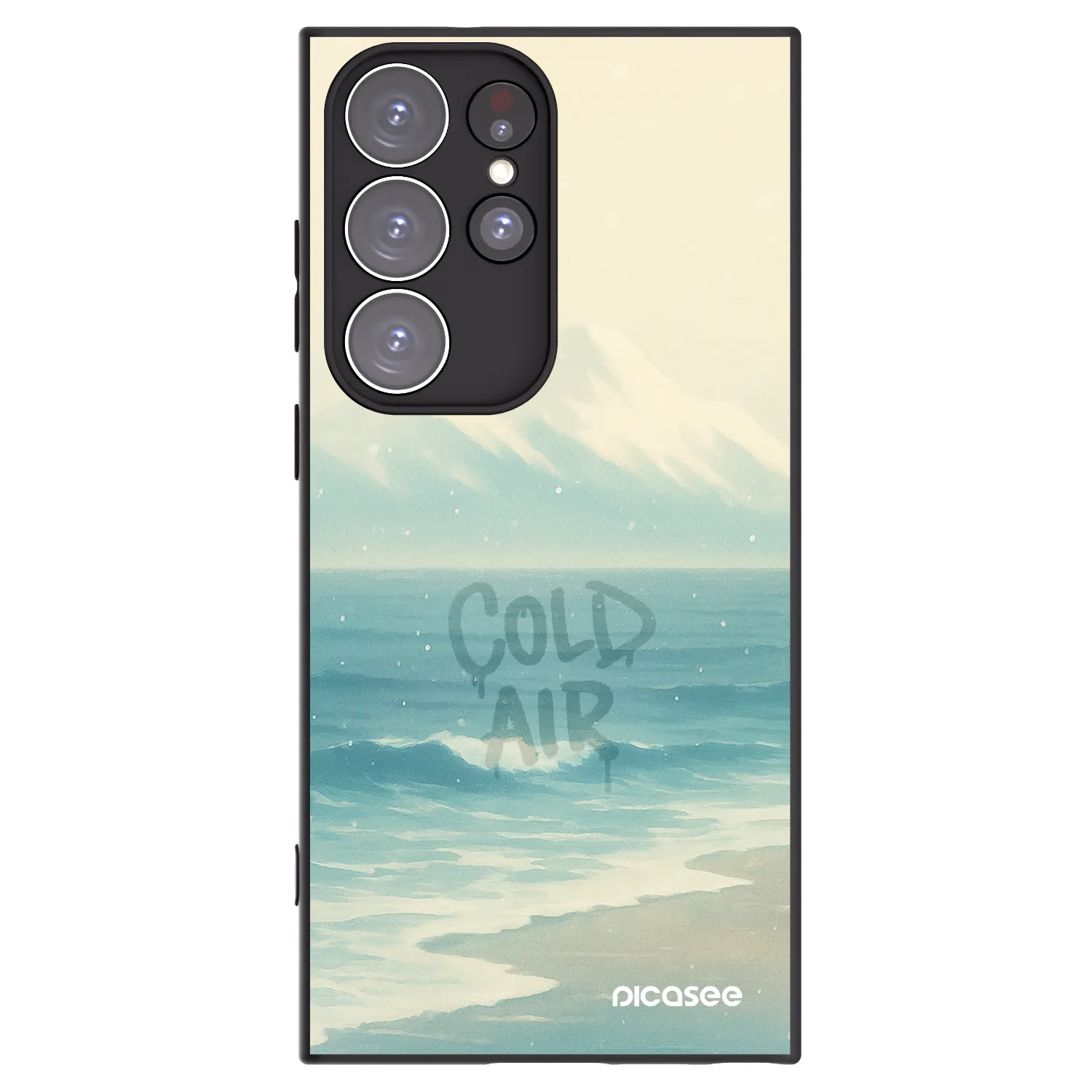 Picasee silikónový čierny obal pre Samsung Galaxy S23 Ultra 5G - COLD AIR