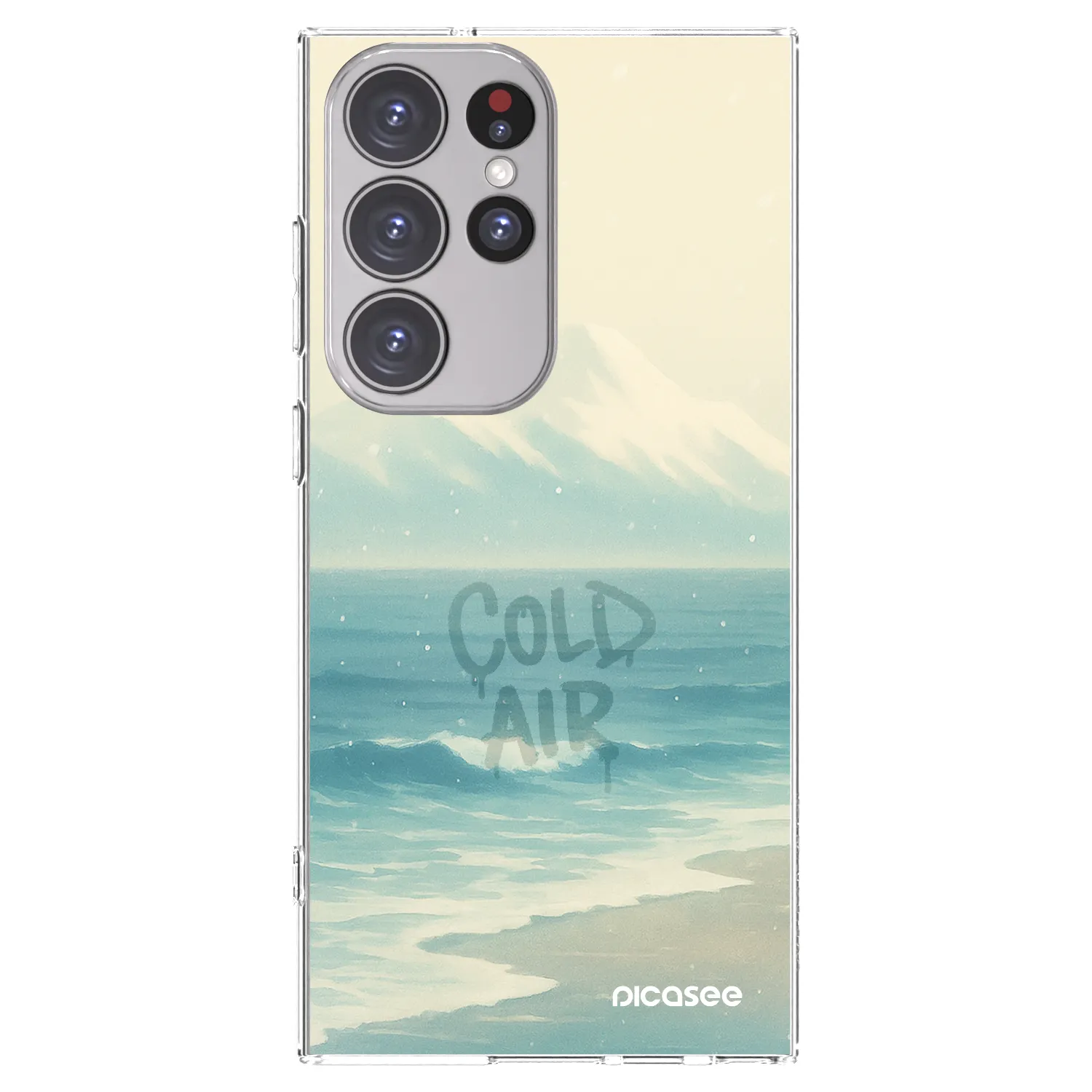 Picasee silikónový prehľadný obal pre Samsung Galaxy S23 Ultra 5G - COLD AIR