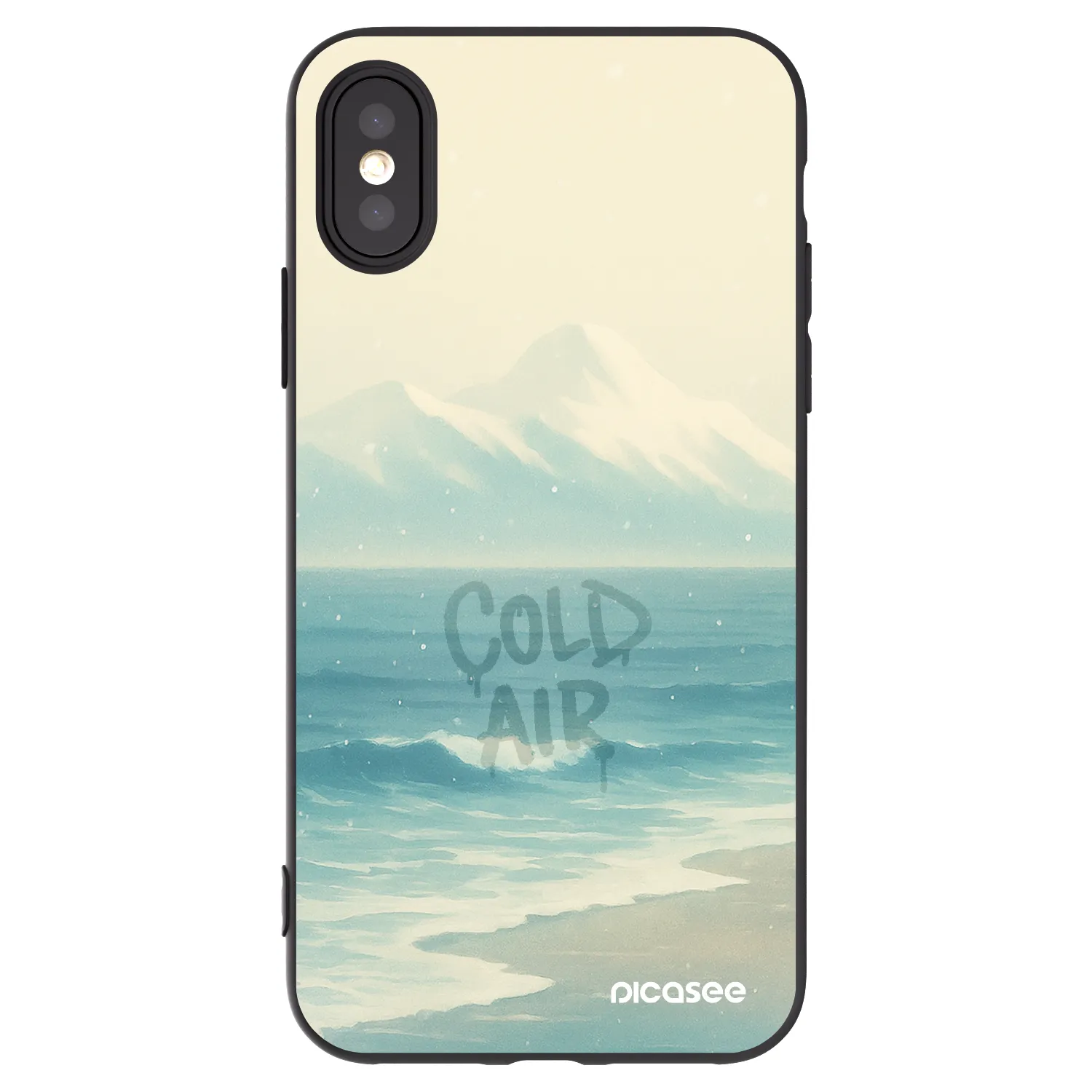 Picasee silikónový čierny obal pre Apple iPhone X/XS - COLD AIR