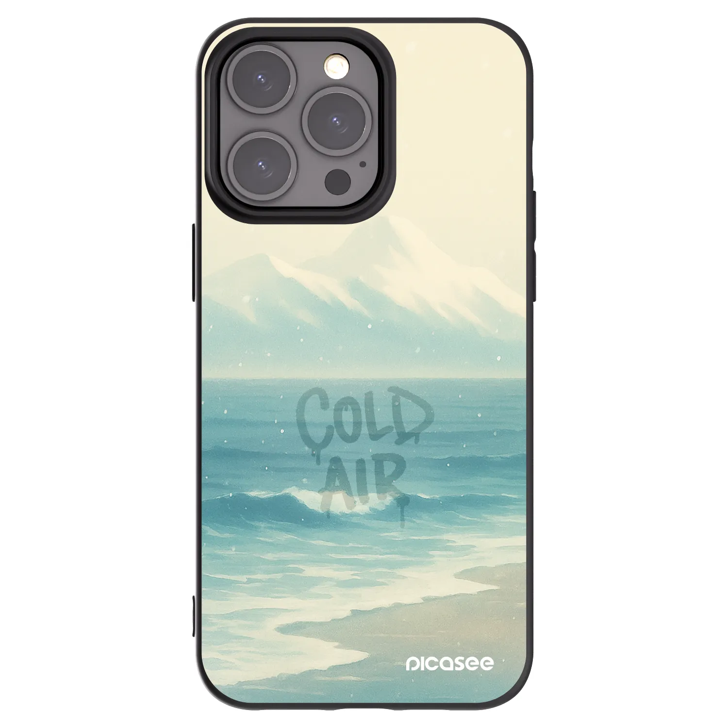 Picasee silikónový čierny obal pre Apple iPhone 15 Pro Max - COLD AIR