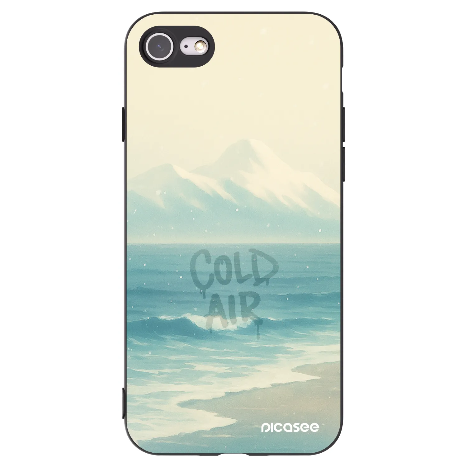 Picasee silikónový čierny obal pre Apple iPhone 8 - COLD AIR