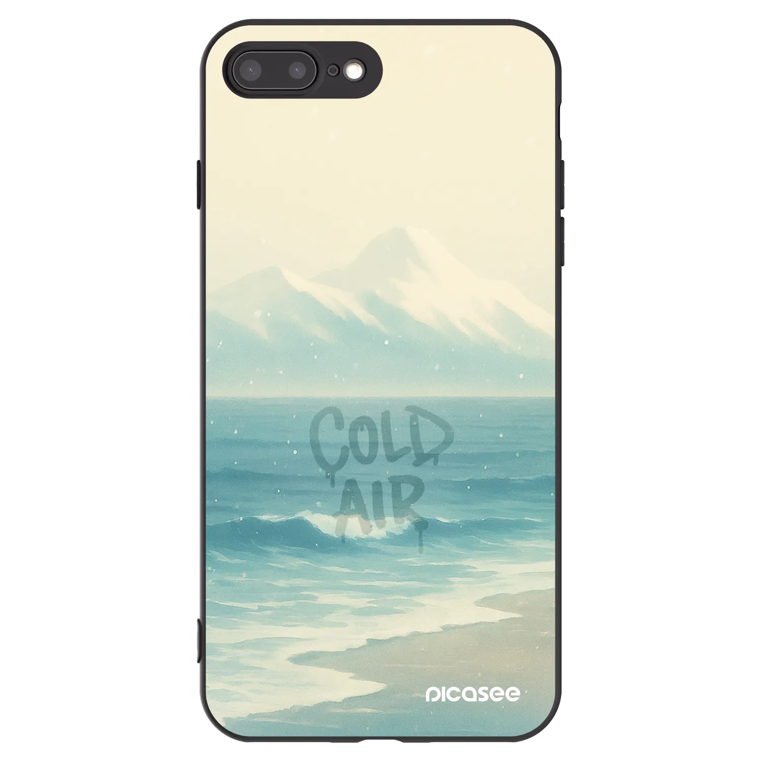 Picasee silikónový čierny obal pre Apple iPhone 8 Plus - COLD AIR