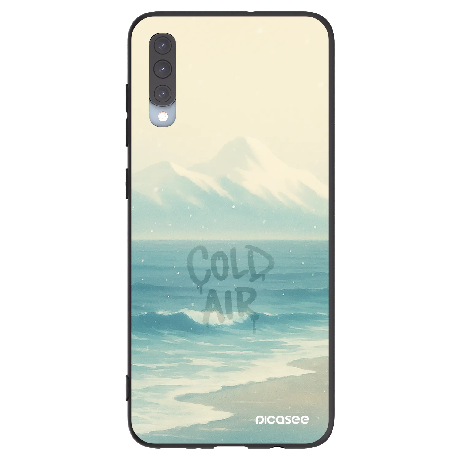 Picasee silikónový čierny obal pre Samsung Galaxy A70 A705F - COLD AIR