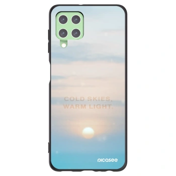 Picasee silikónový čierny obal pre Samsung Galaxy A22 A225F 4G - COLD SKIES