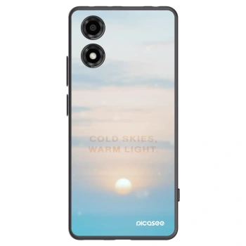 Picasee silikónový čierny obal pre Motorola Moto E14 - COLD SKIES