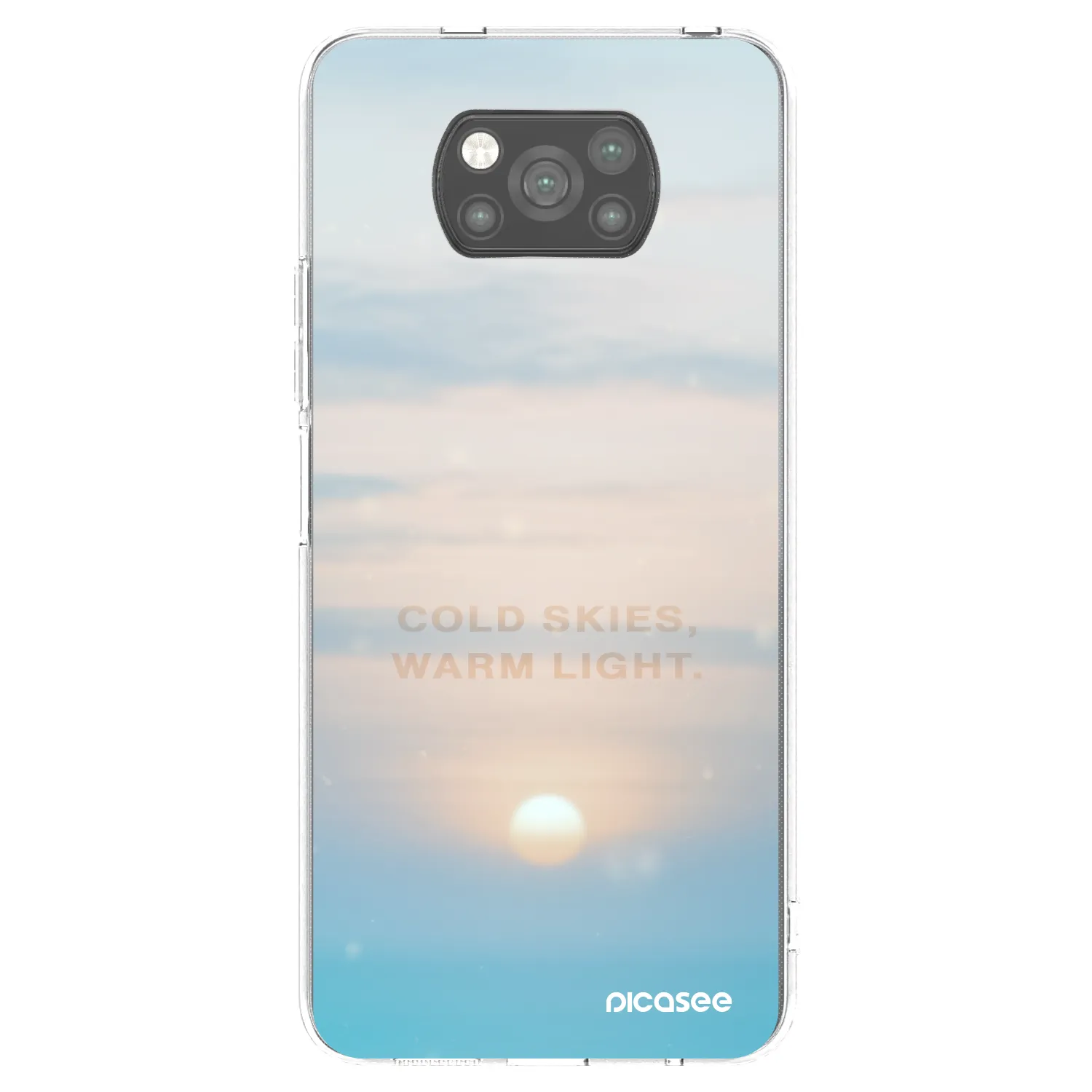 Picasee silikónový čierny obal pre Xiaomi Poco X3 - COLD SKIES
