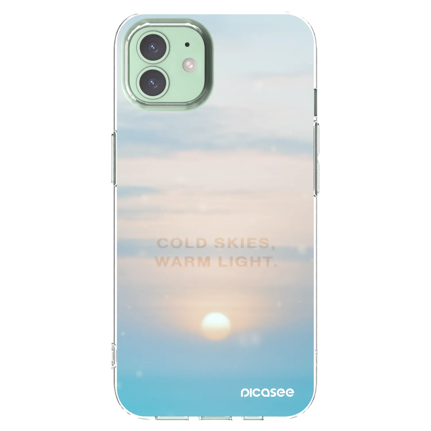 Picasee silikónový prehľadný obal pre Apple iPhone 12 - COLD SKIES