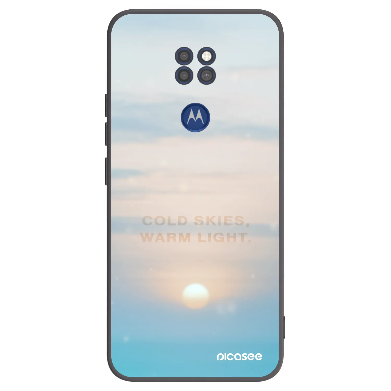 Picasee silikónový čierny obal pre Motorola Moto G9 Play - COLD SKIES
