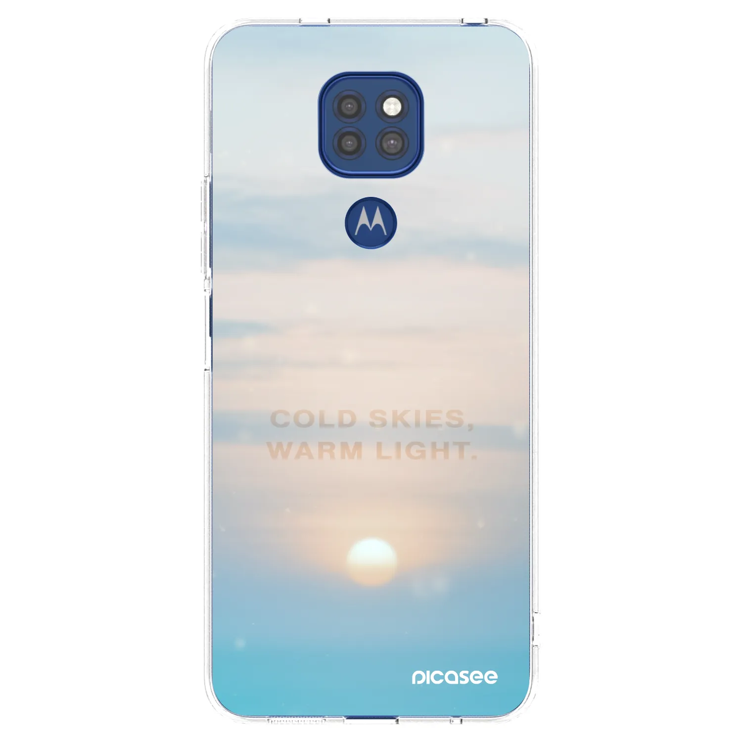 Silikónový prehľadný obal pre Motorola Moto G9 Play - COLD SKIES
