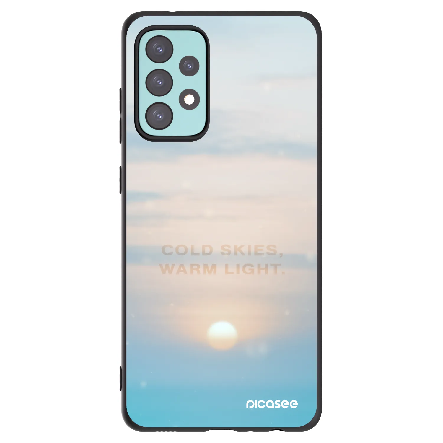 Picasee silikónový čierny obal pre Samsung Galaxy A72 A725F - COLD SKIES