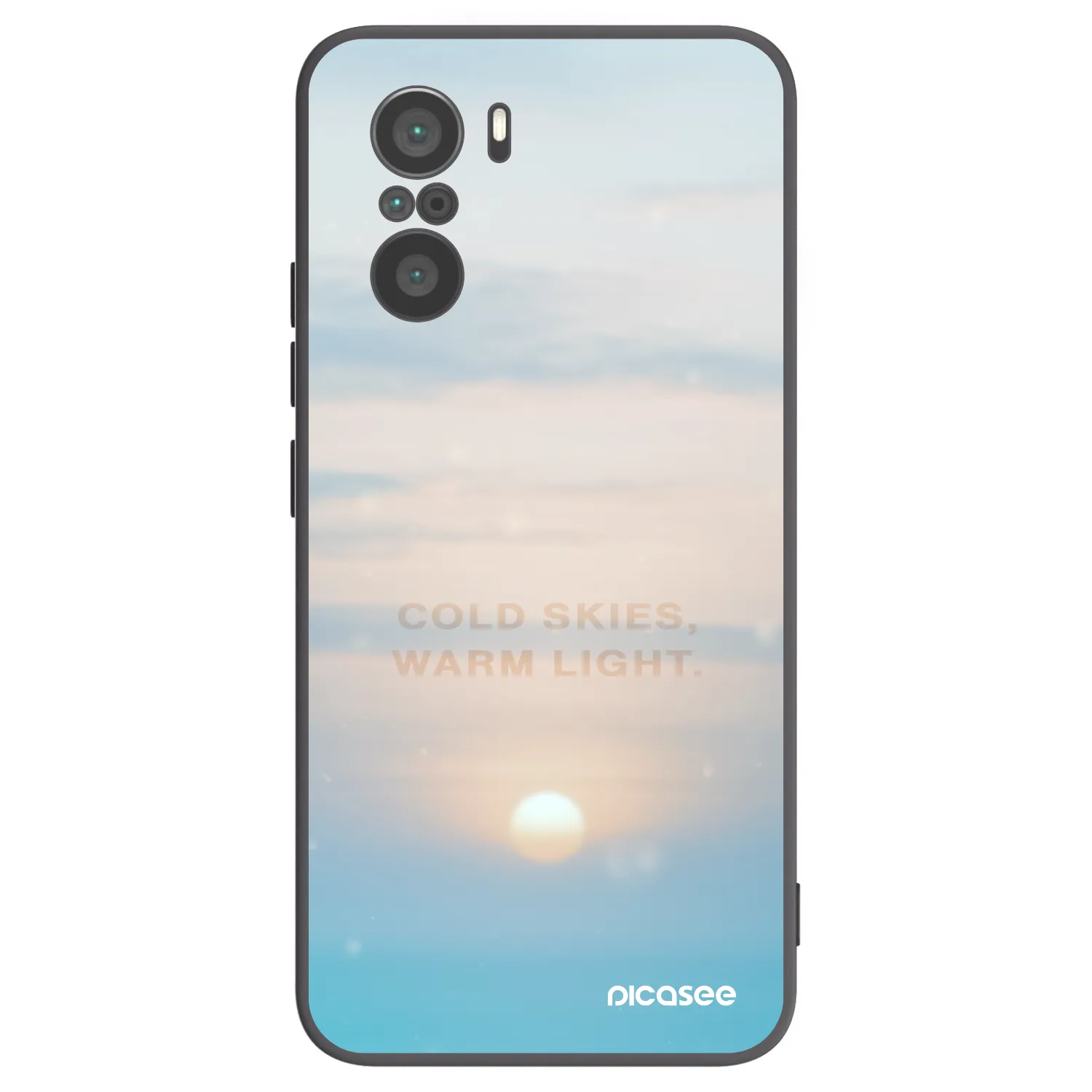 Picasee silikónový čierny obal pre Xiaomi Poco F3 - COLD SKIES