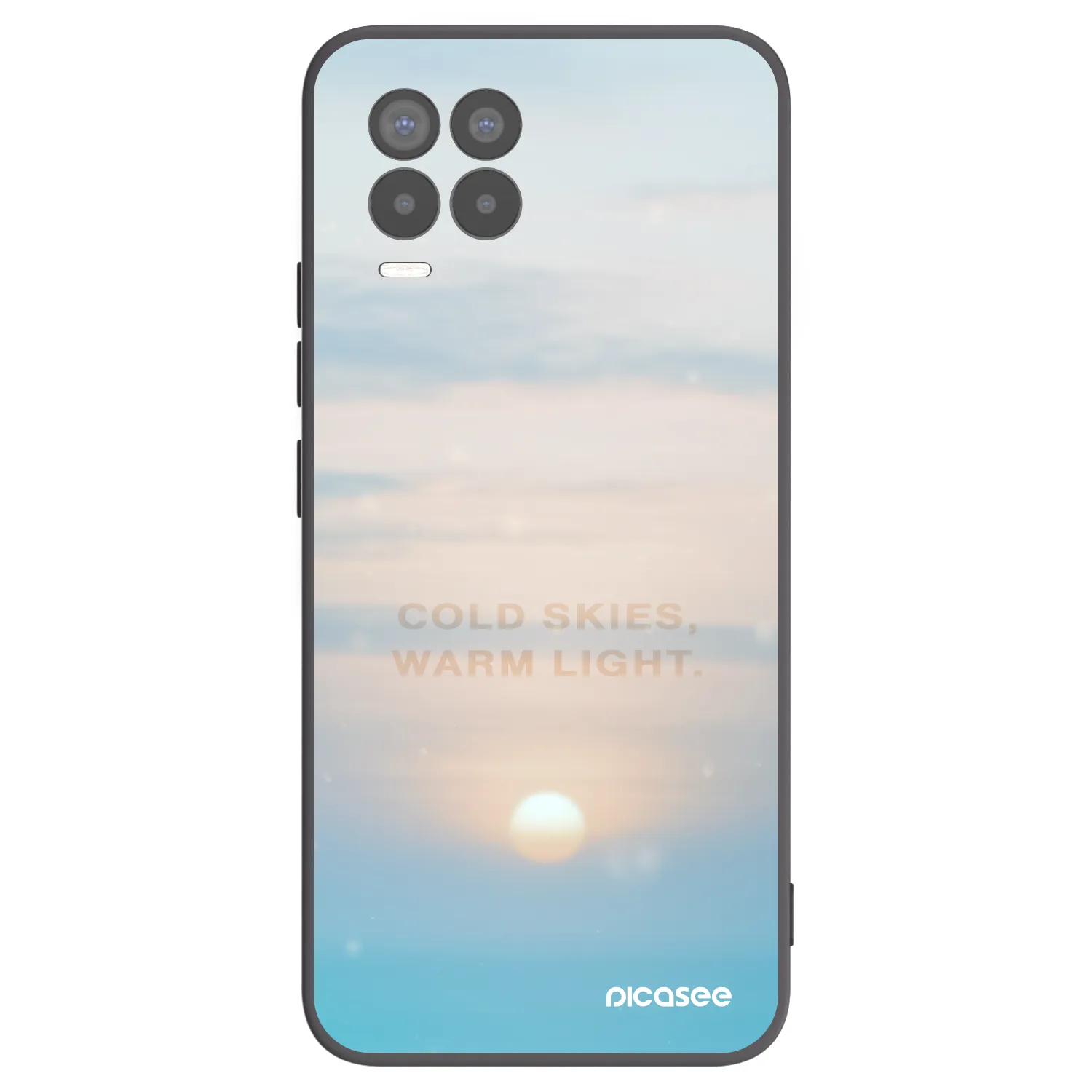 Picasee silikónový čierny obal pre Realme 8 4G - COLD SKIES