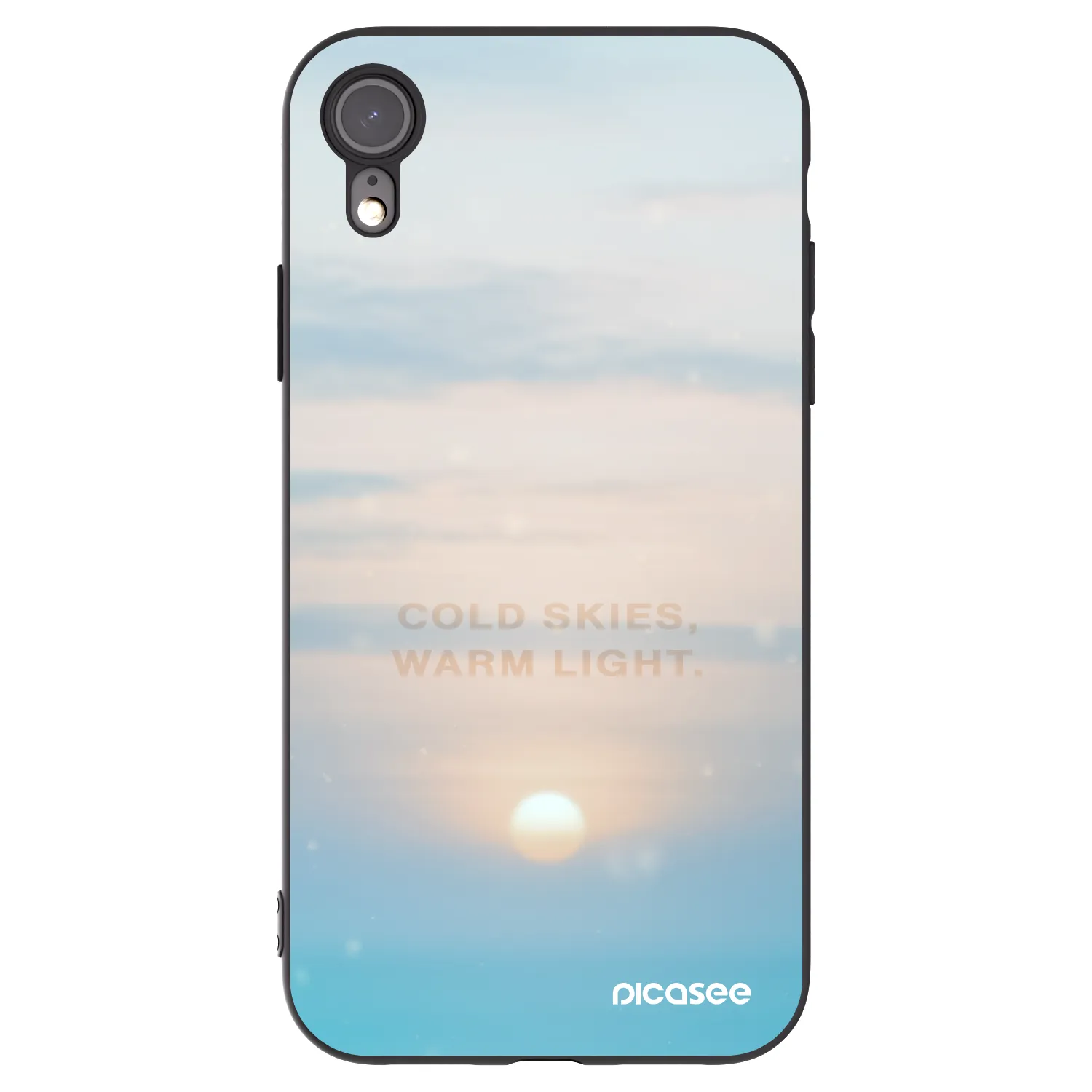 Picasee silikónový čierny obal pre Apple iPhone XR - COLD SKIES