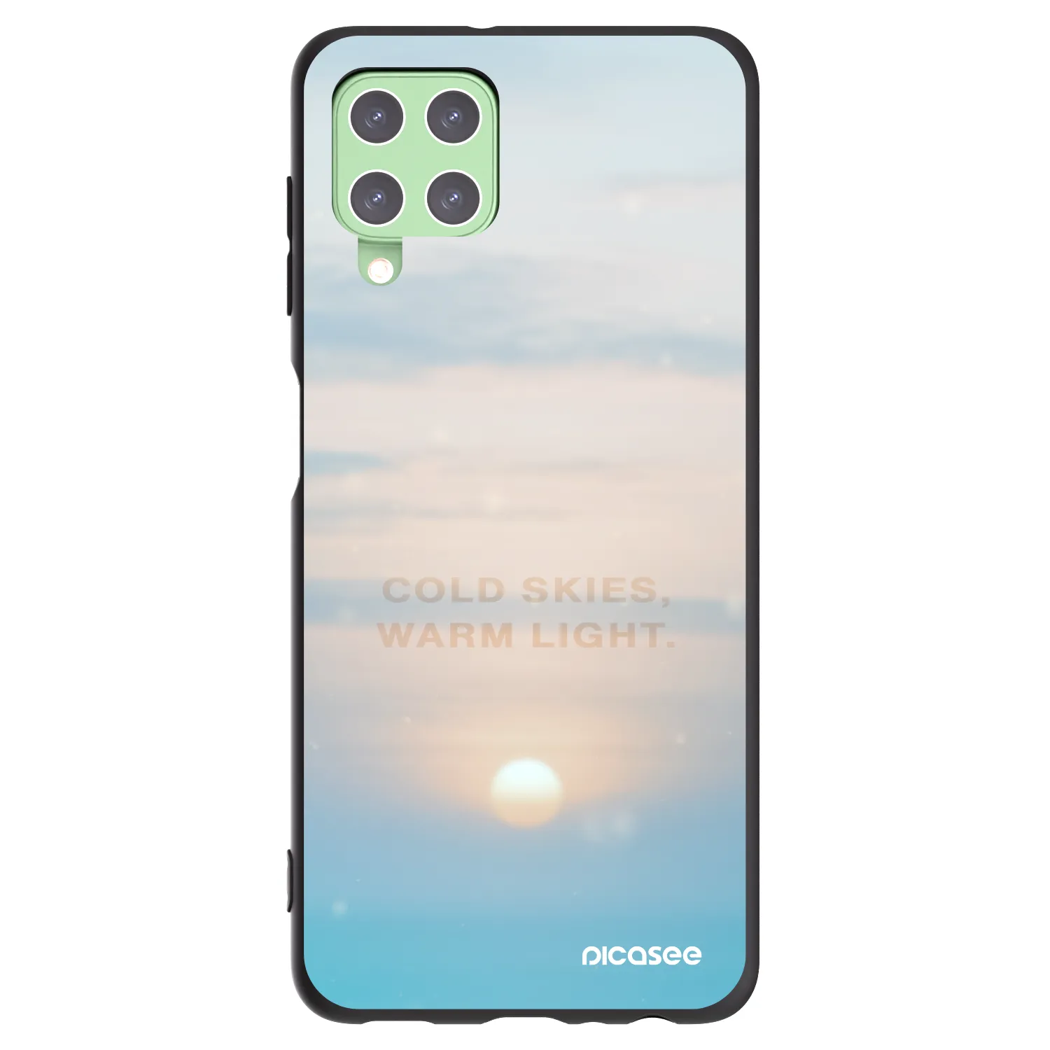 Picasee silikónový čierny obal pre Samsung Galaxy A22 A225F 4G - COLD SKIES