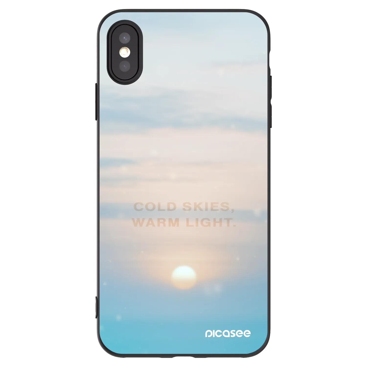 Picasee silikónový čierny obal pre Apple iPhone XS Max - COLD SKIES