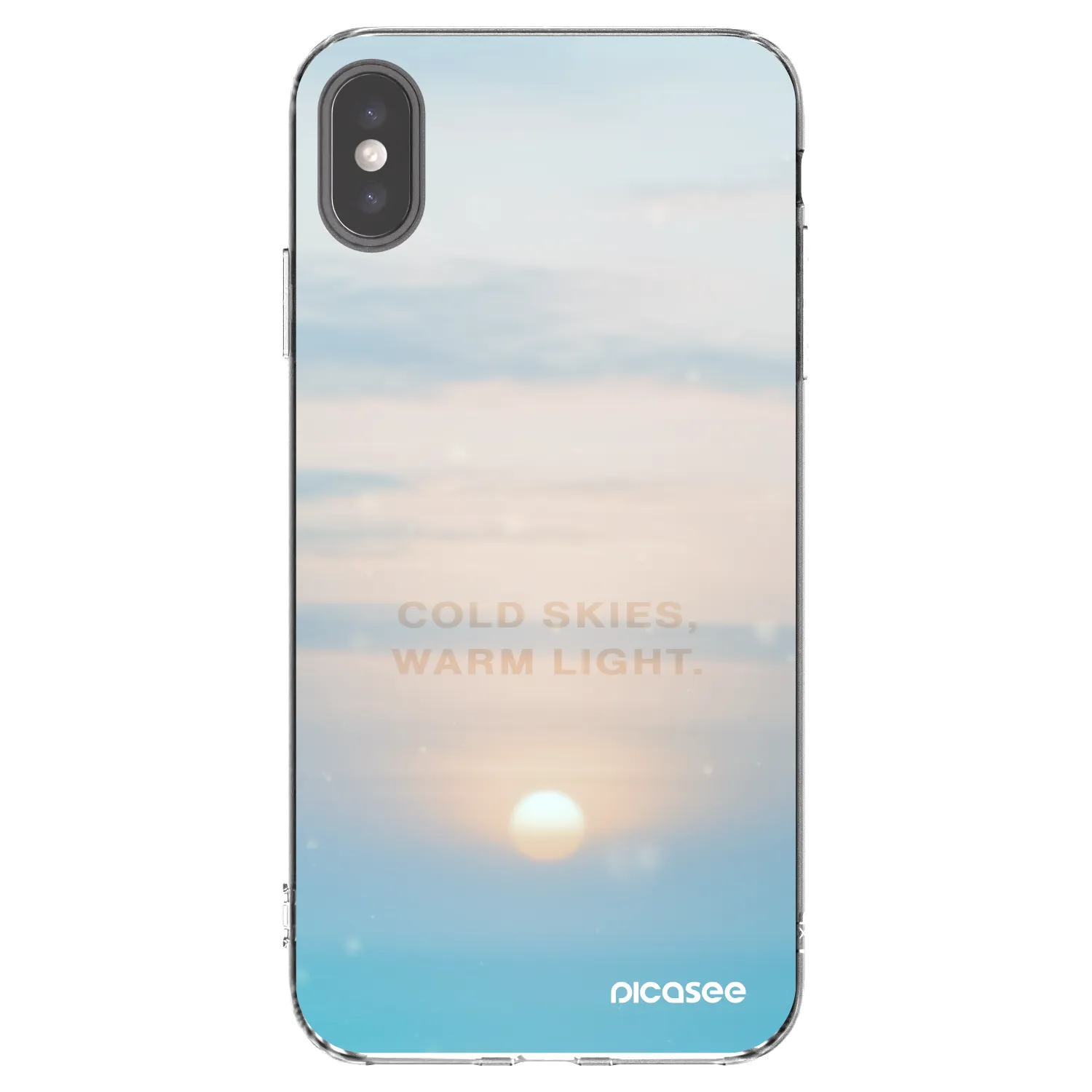 Picasee silikónový prehľadný obal pre Apple iPhone XS Max - COLD SKIES