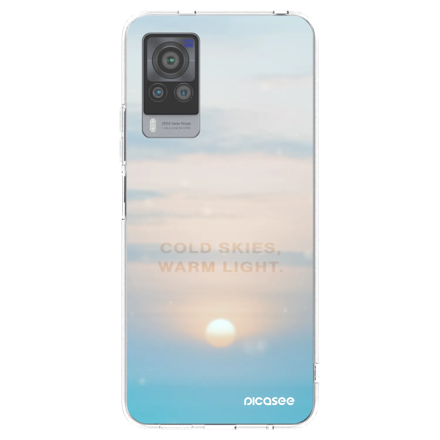 Picasee silikónový prehľadný obal pre Vivo X60 Pro 5G - COLD SKIES