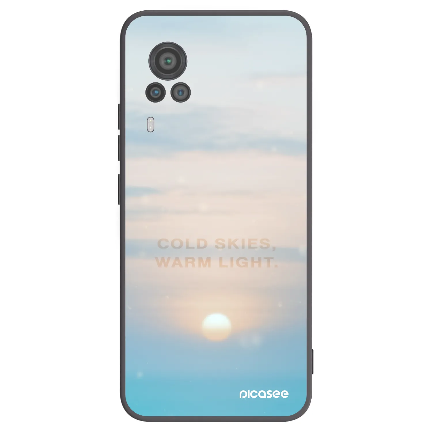 Picasee silikónový čierny obal pre Vivo X60 Pro 5G - COLD SKIES