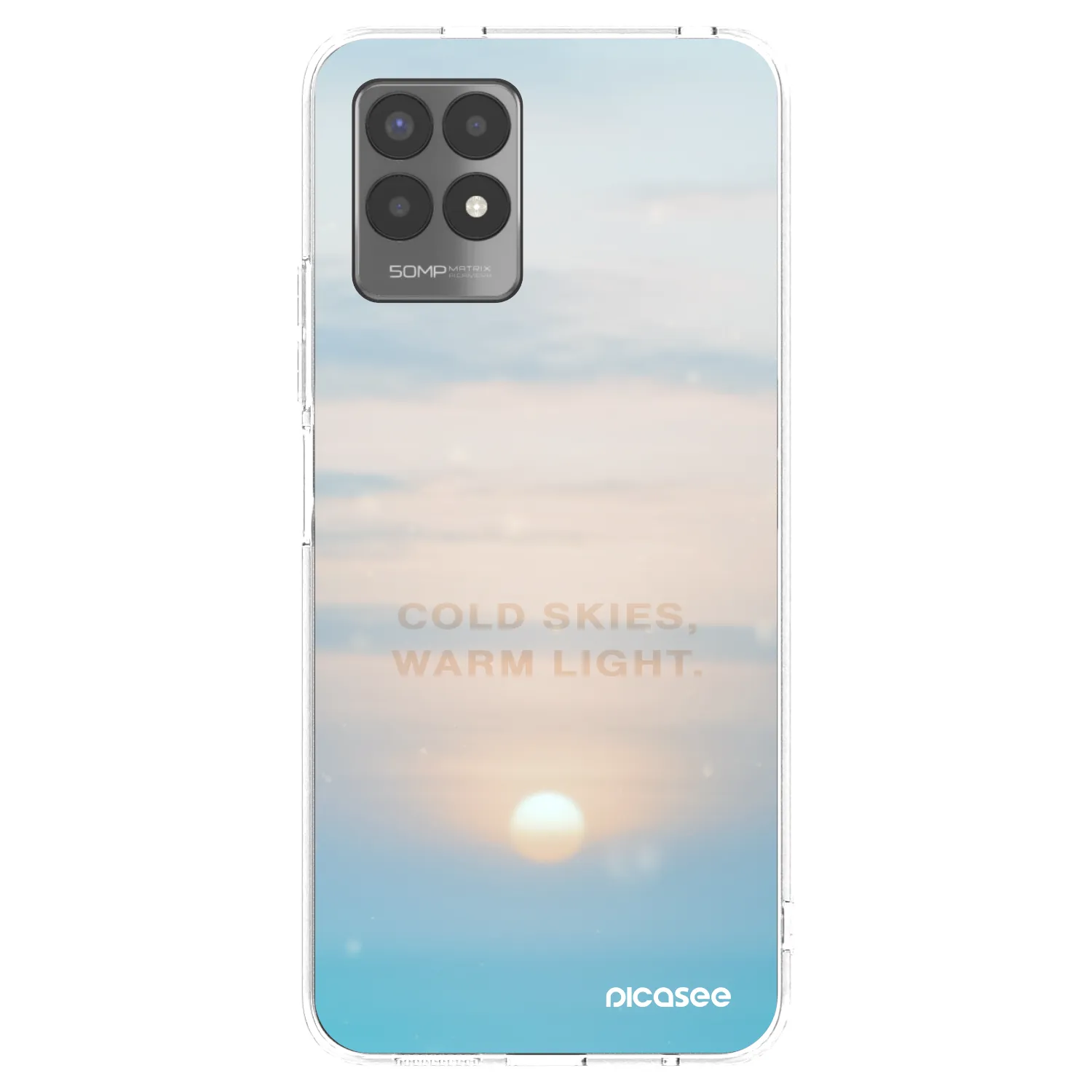 Silikónový prehľadný obal pre Realme 8i - COLD SKIES