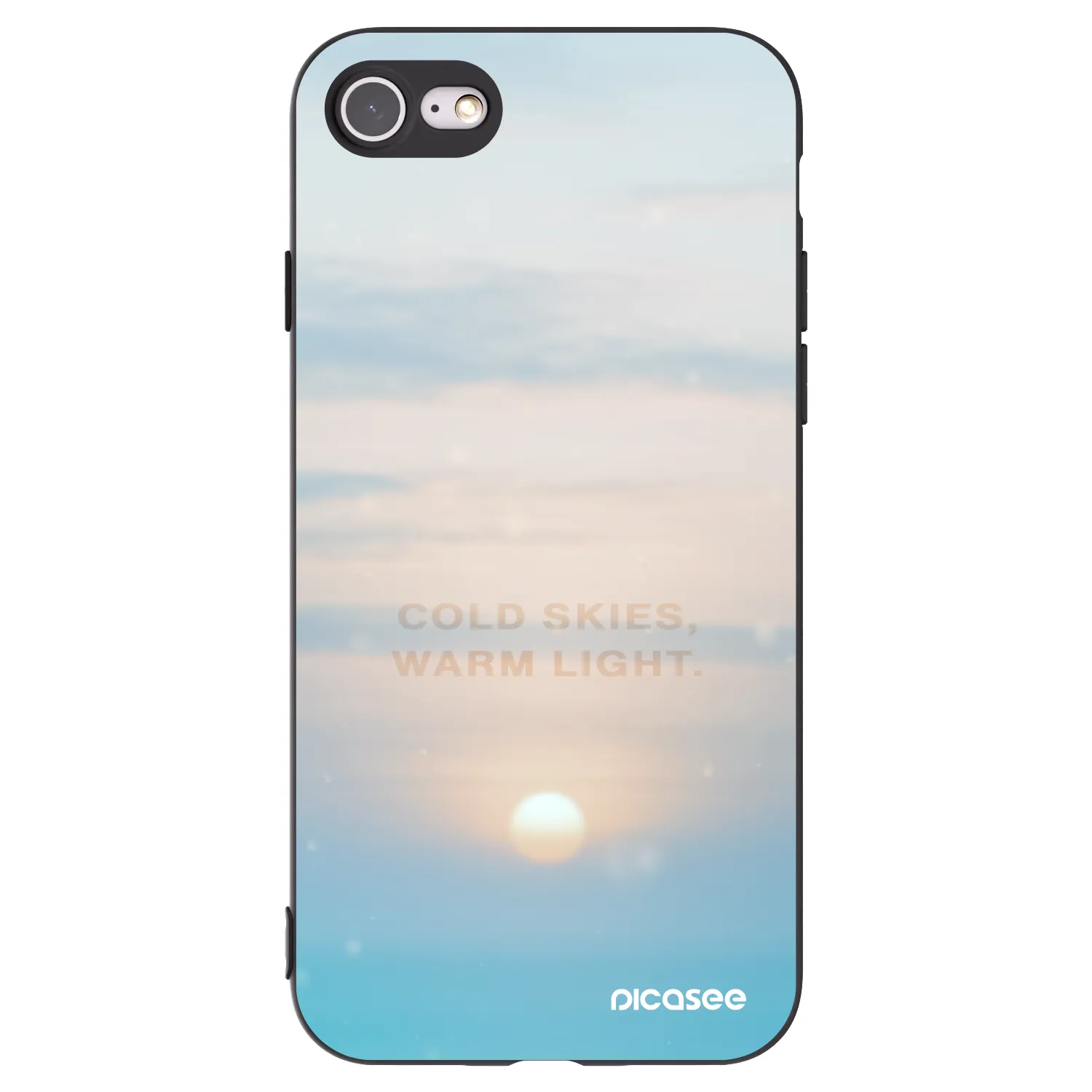 Picasee silikónový čierny obal pre Apple iPhone SE 2022 - COLD SKIES