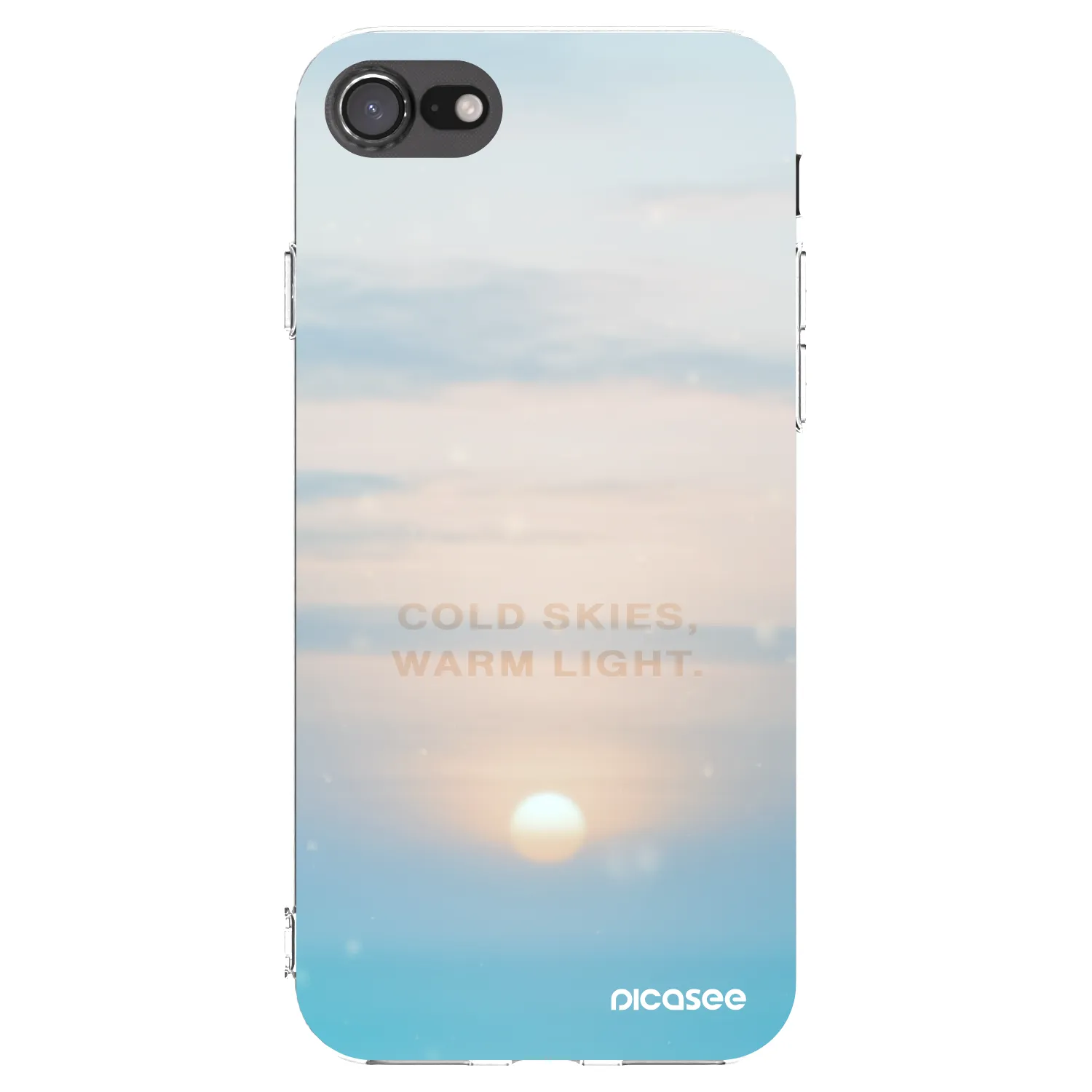 Picasee silikónový prehľadný obal pre Apple iPhone SE 2022 - COLD SKIES