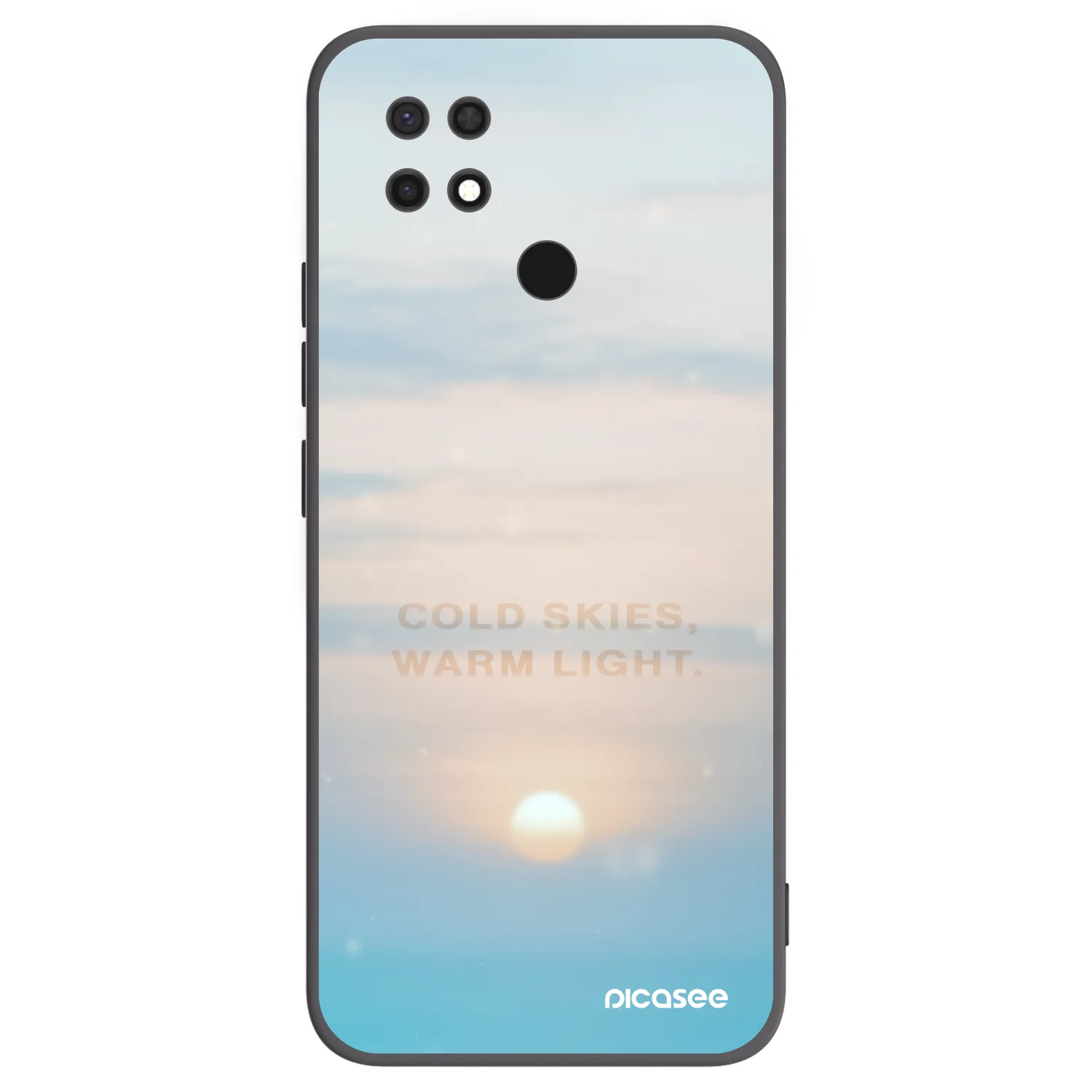 Picasee silikónový čierny obal pre Xiaomi Redmi 10C - COLD SKIES