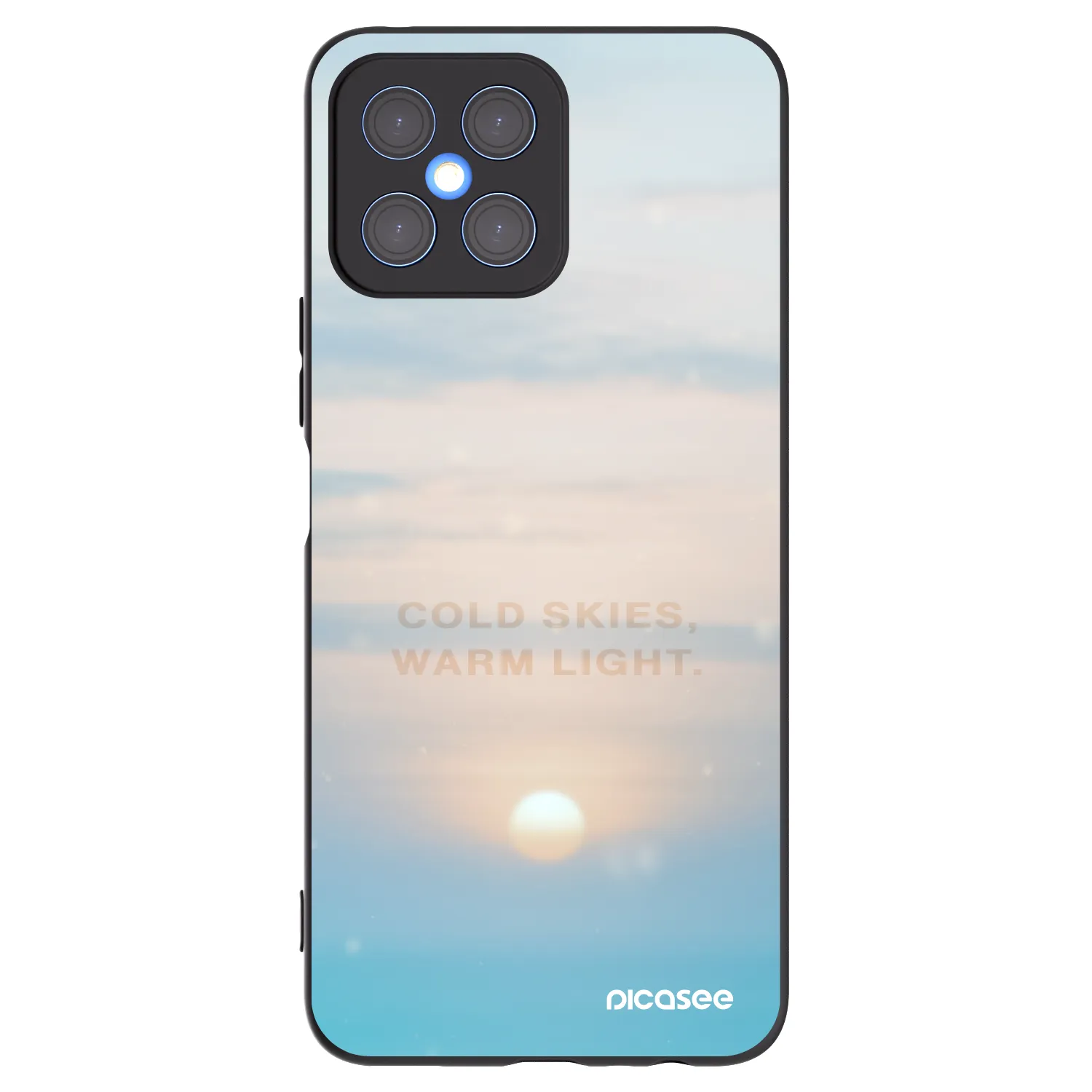 Picasee silikónový čierny obal pre Honor X8 4G - COLD SKIES