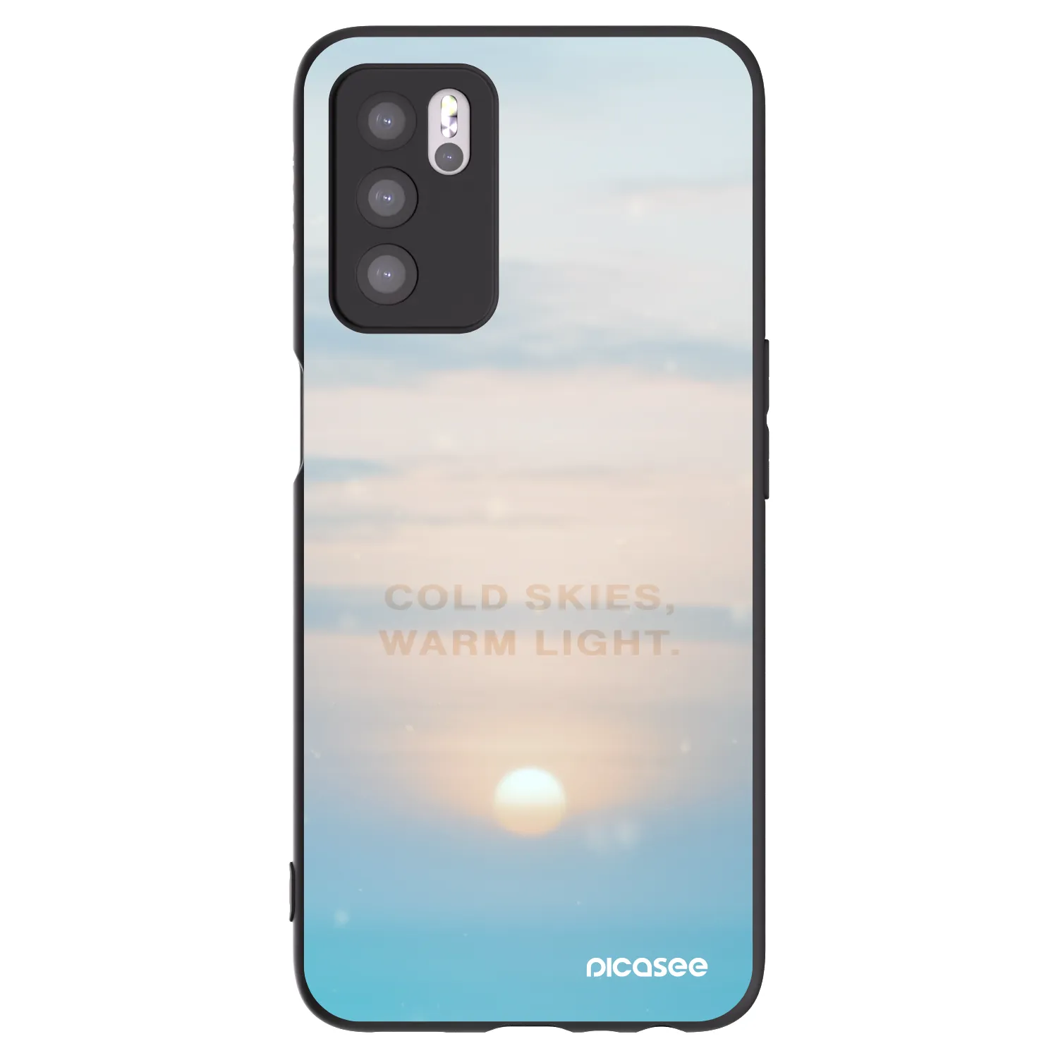 Picasee silikónový čierny obal pre OPPO A16s - COLD SKIES