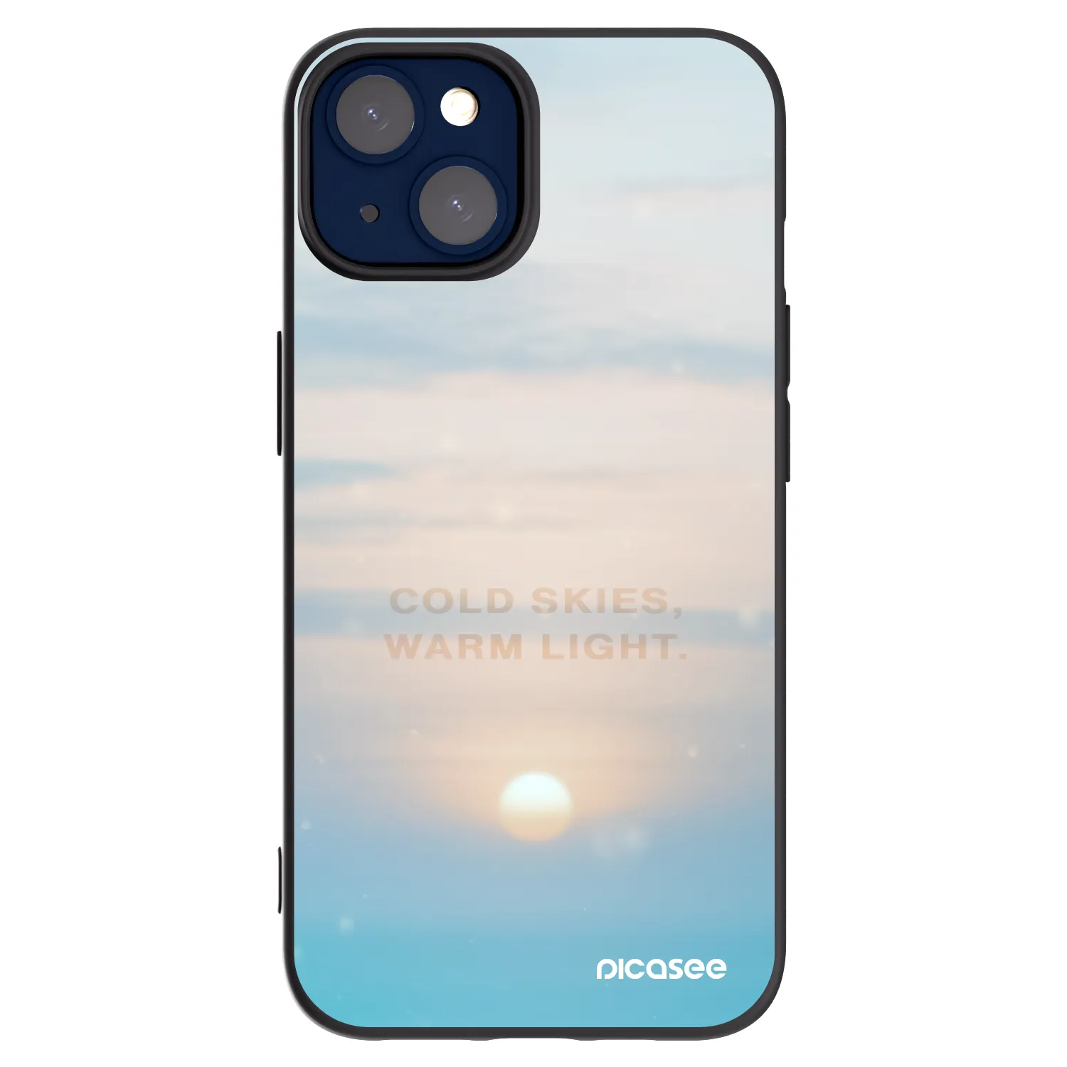 Silikónový čierny obal pre Apple iPhone 14 - COLD SKIES