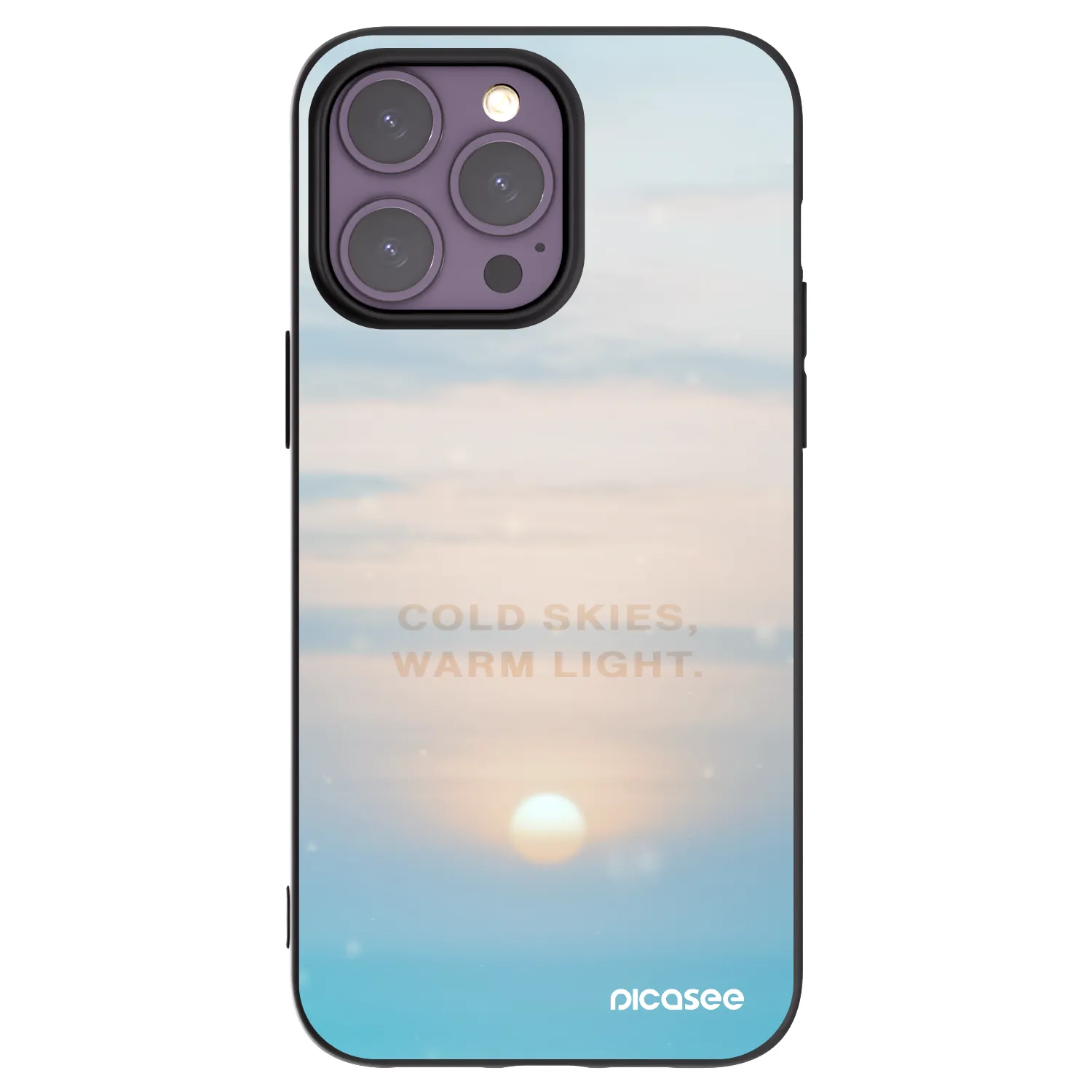 Picasee silikónový čierny obal pre Apple iPhone 14 Pro Max - COLD SKIES