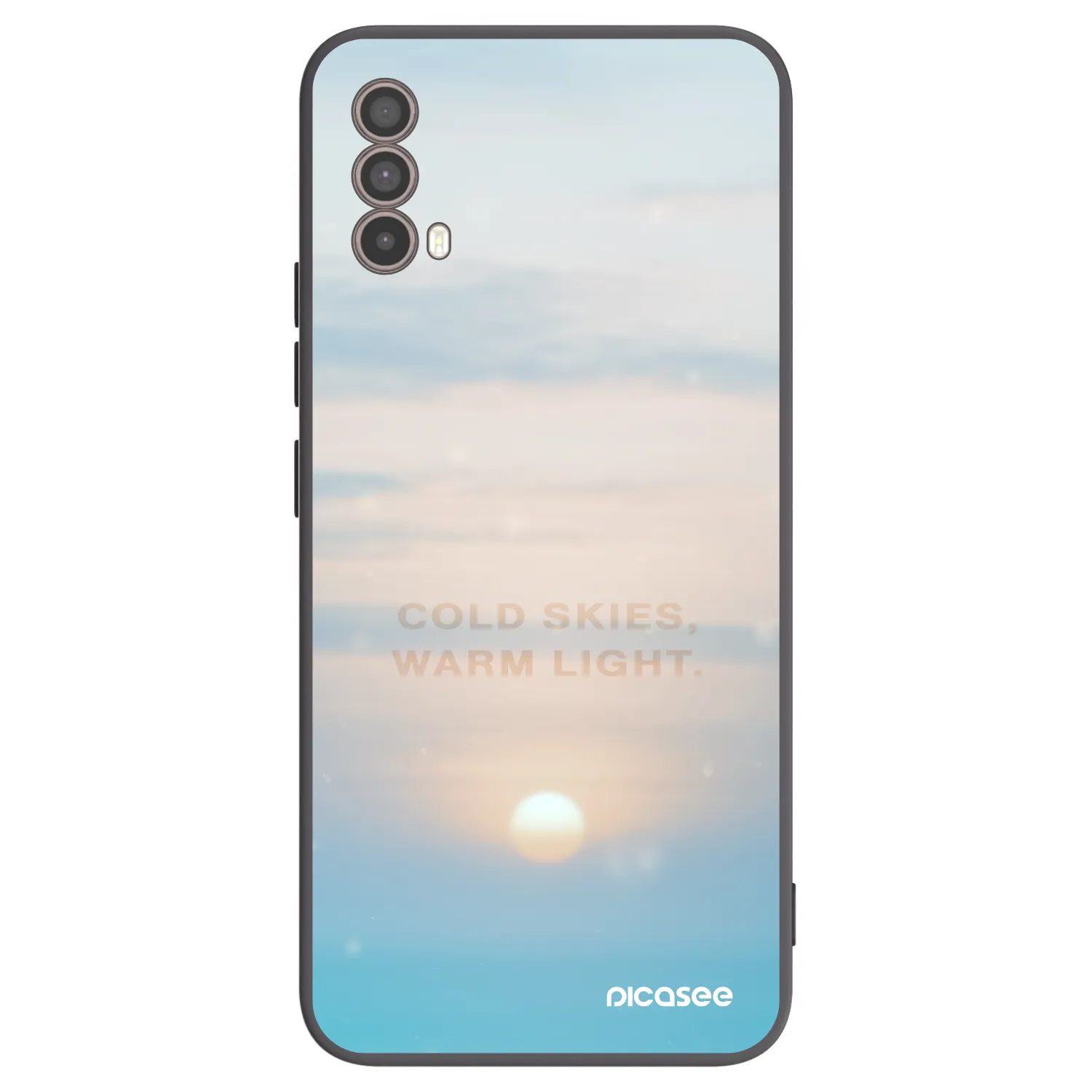 Picasee silikónový čierny obal pre Motorola Moto E40 - COLD SKIES