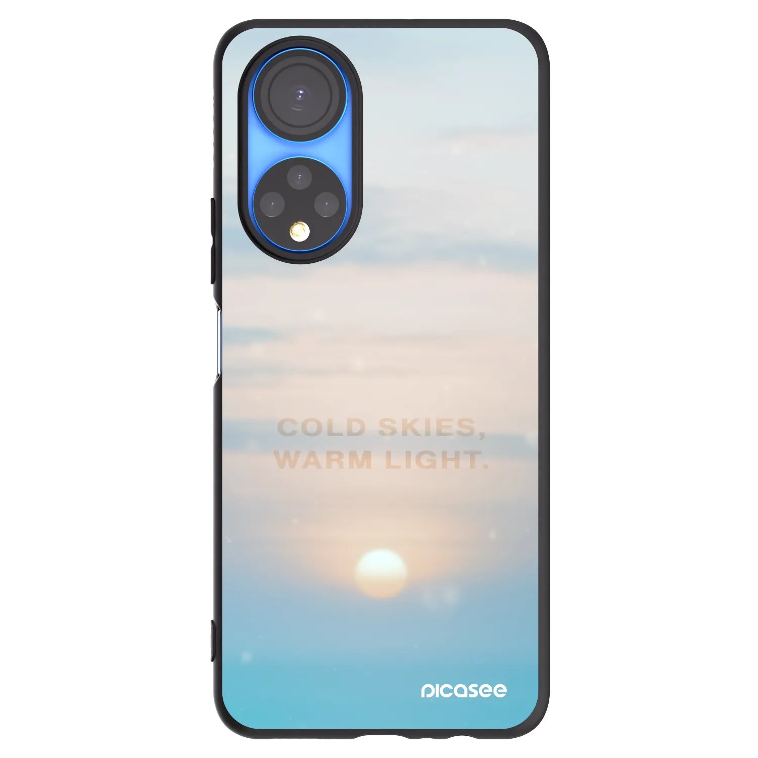 Picasee silikónový čierny obal pre Honor X7 - COLD SKIES