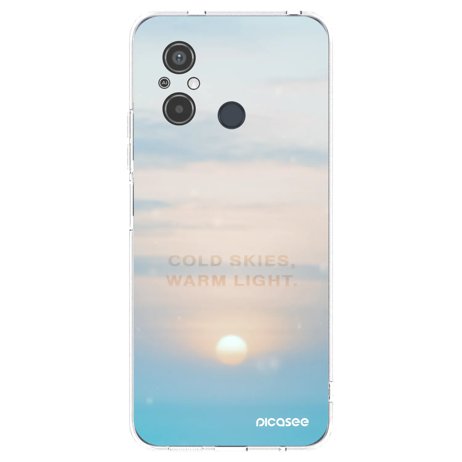 Picasee silikónový prehľadný obal pre Xiaomi Redmi 12C - COLD SKIES