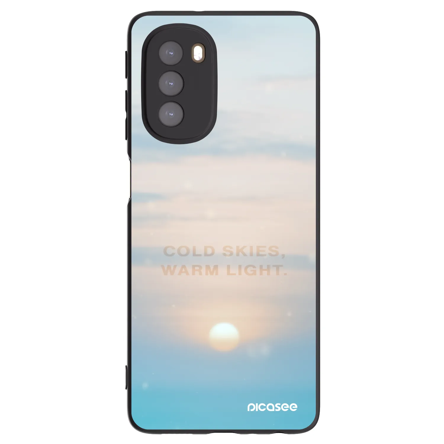 Picasee silikónový čierny obal pre Motorola Moto G51 - COLD SKIES