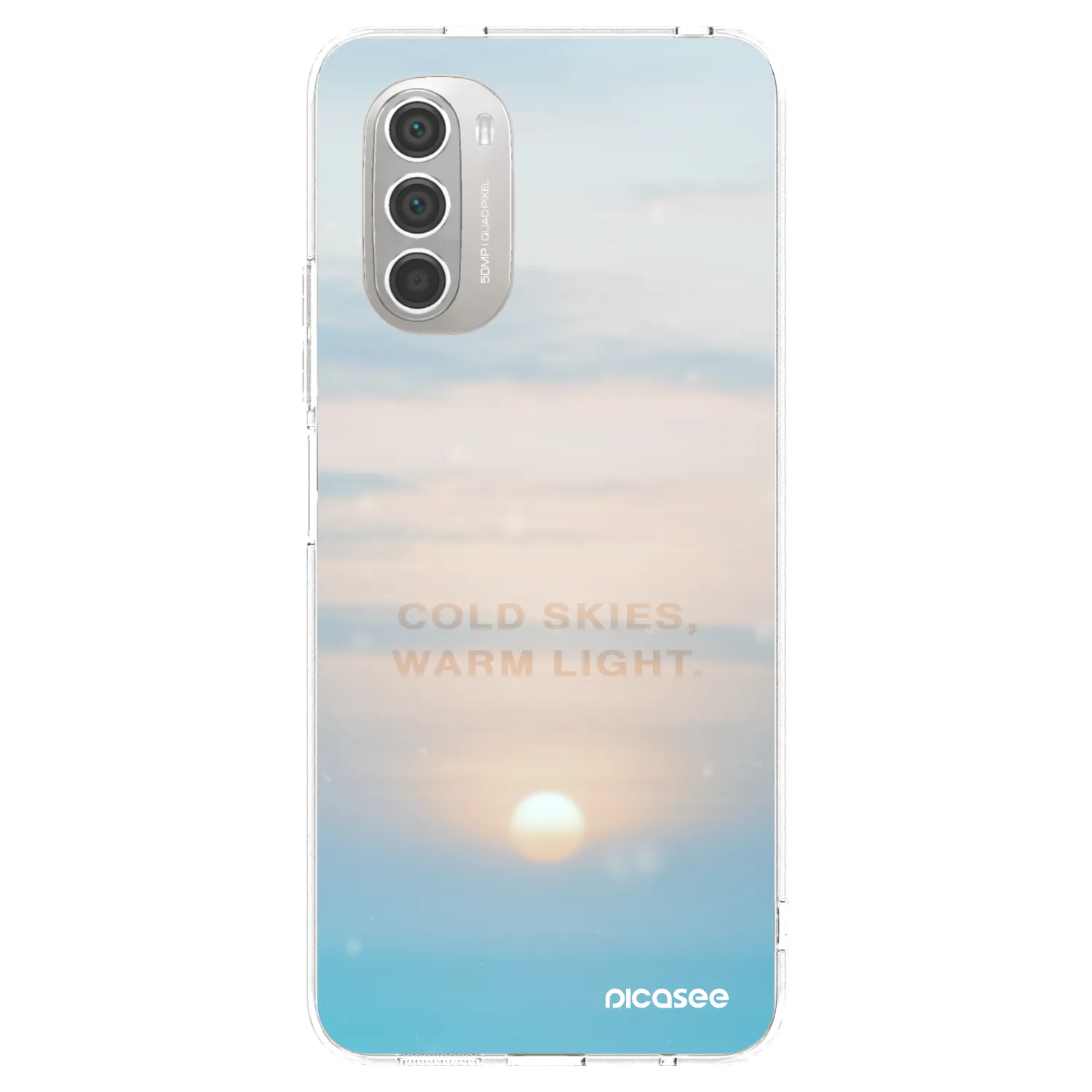 Picasee silikónový prehľadný obal pre Motorola Moto G51 - COLD SKIES