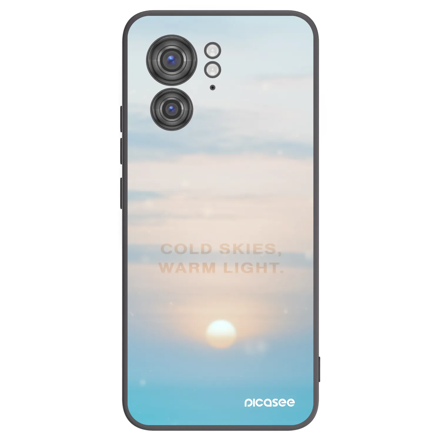 Picasee silikónový čierny obal pre Motorola Edge 40 - COLD SKIES