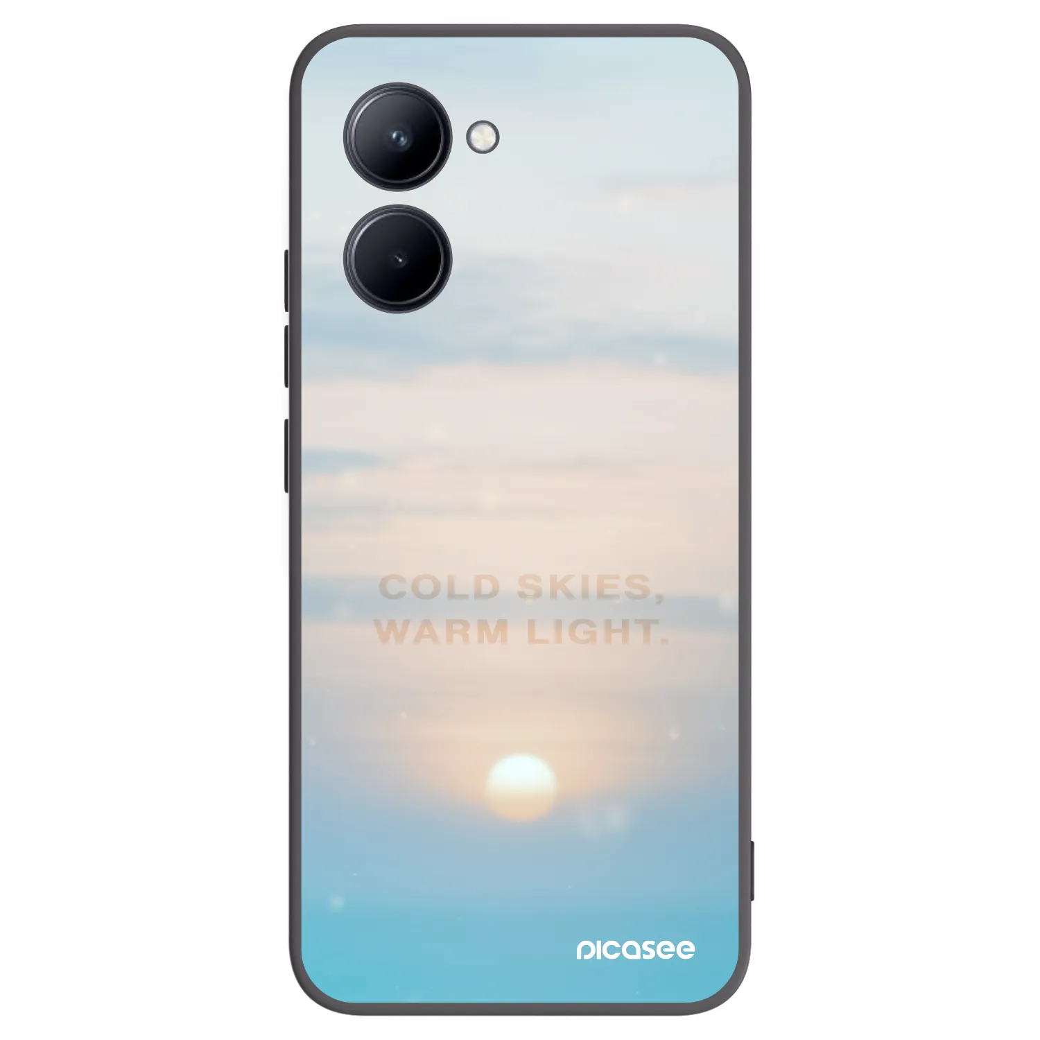 Picasee silikónový čierny obal pre Realme C33 (2023) - COLD SKIES