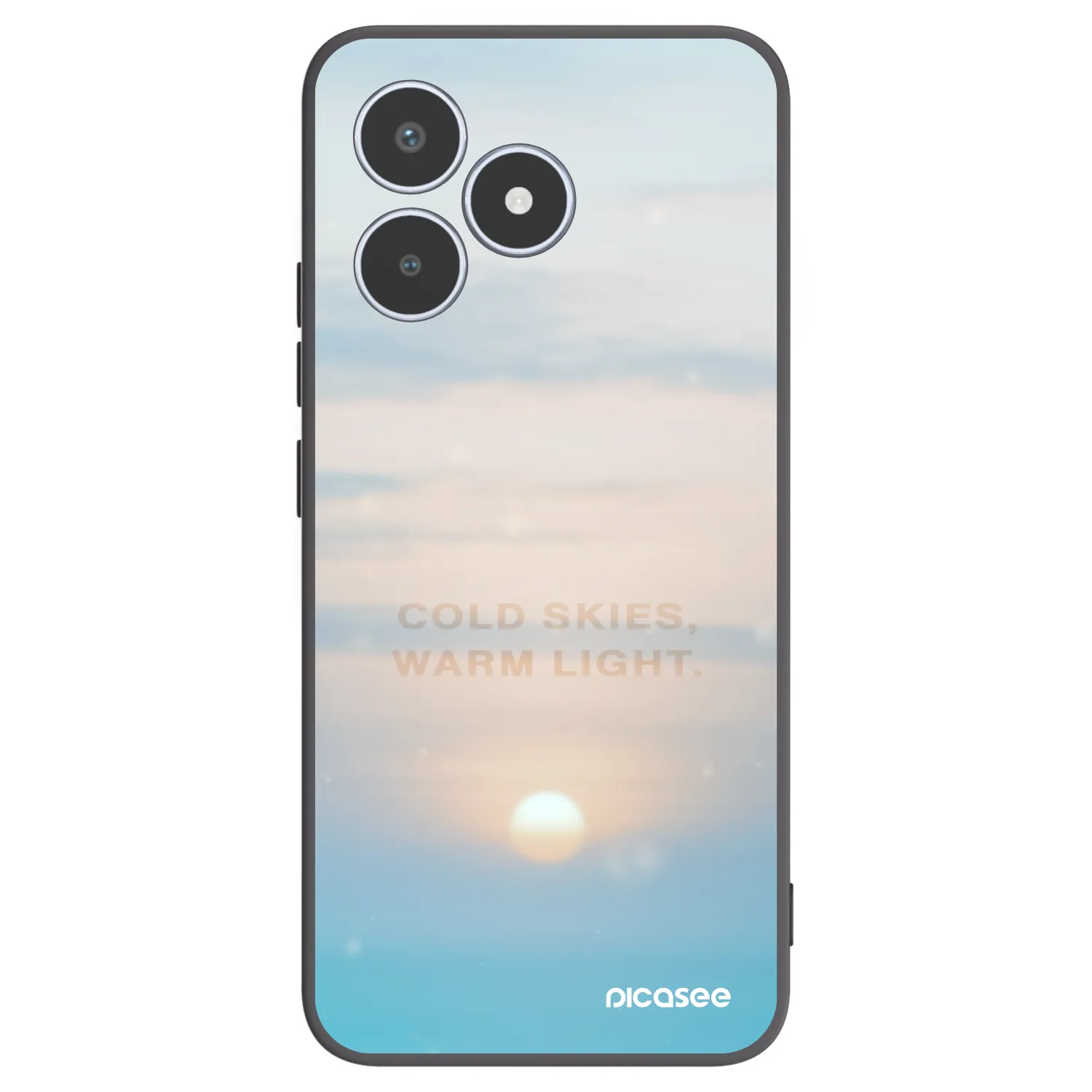 Picasee silikónový čierny obal pre Realme C53 - COLD SKIES