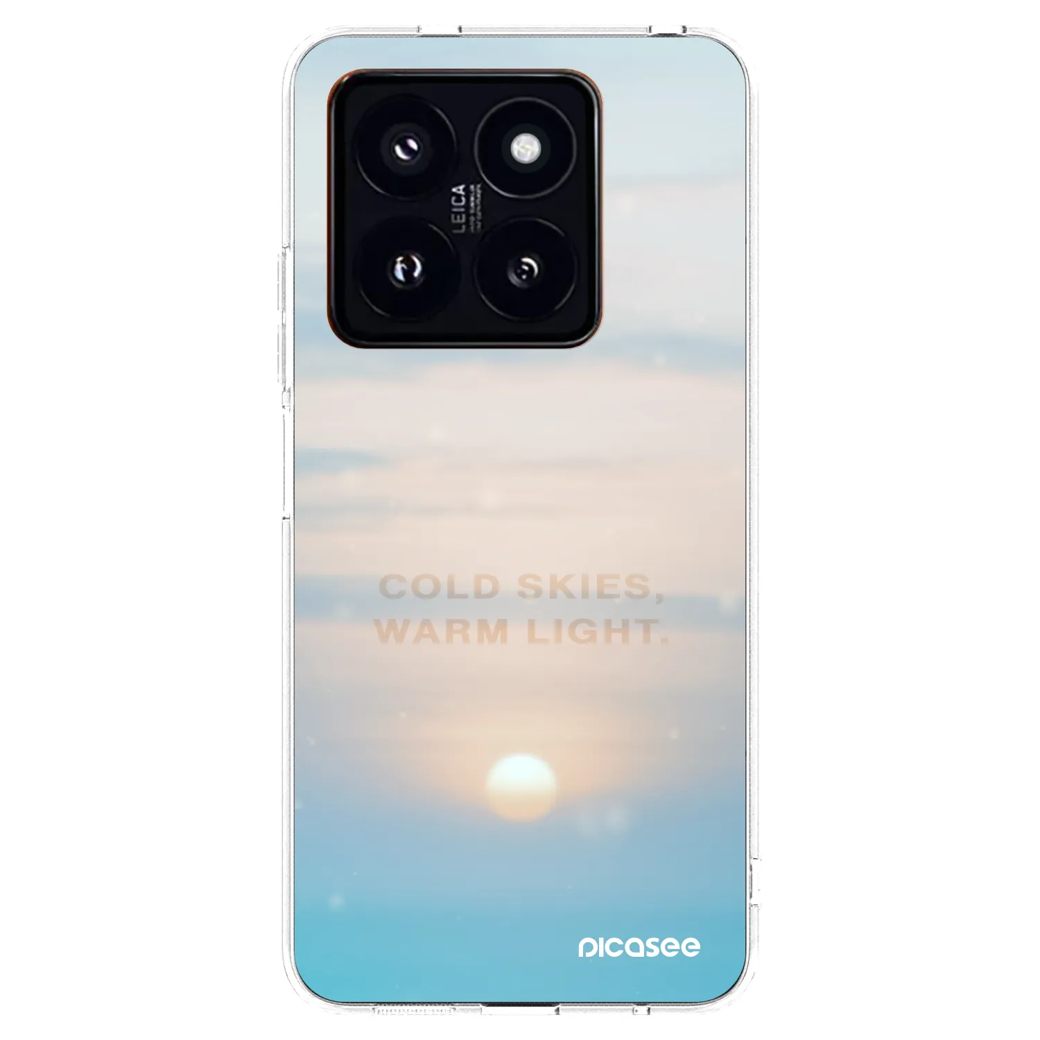 Silikónový prehľadný obal pre Xiaomi 14 Pro - COLD SKIES
