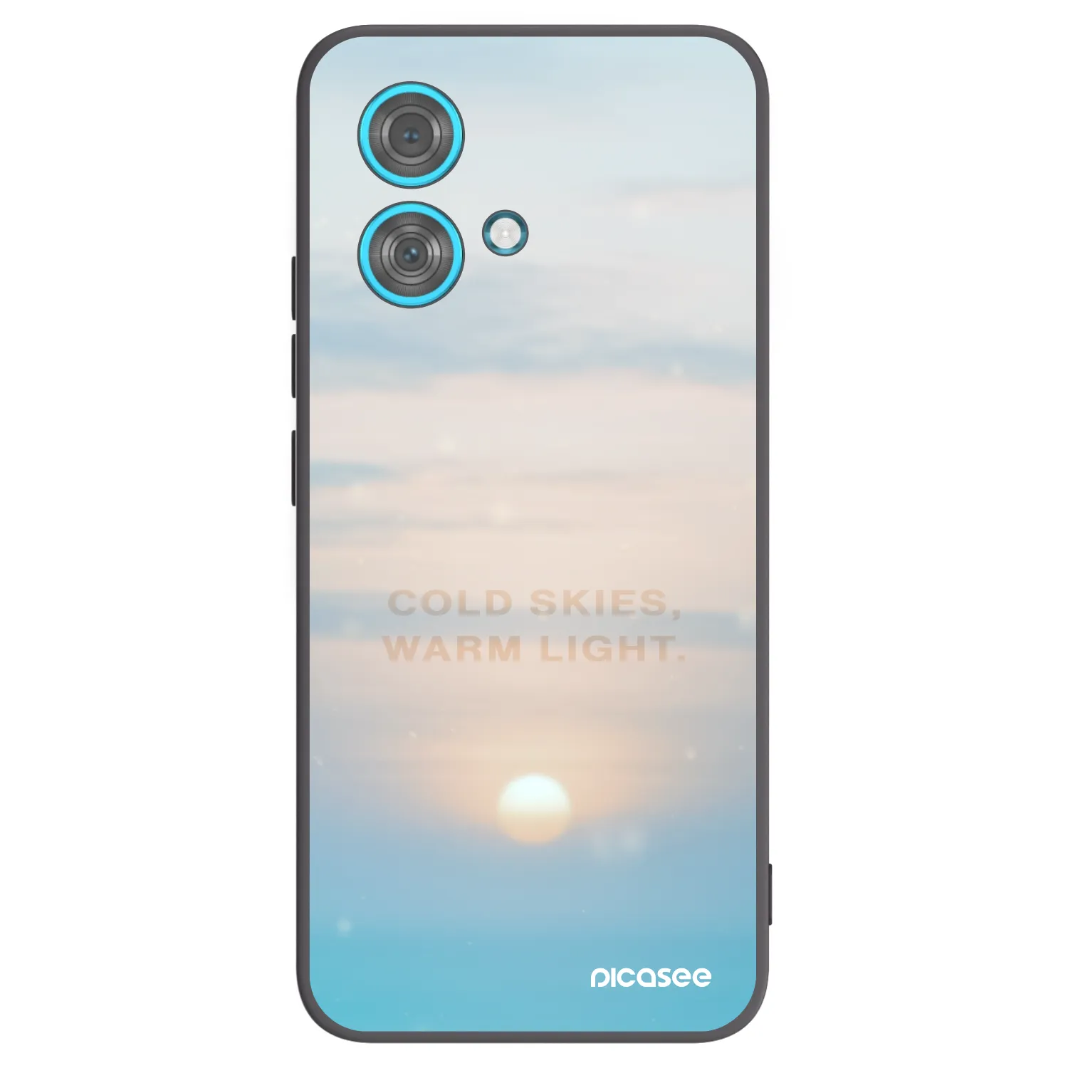 Picasee silikónový čierny obal pre Motorola Edge 40 Neo - COLD SKIES