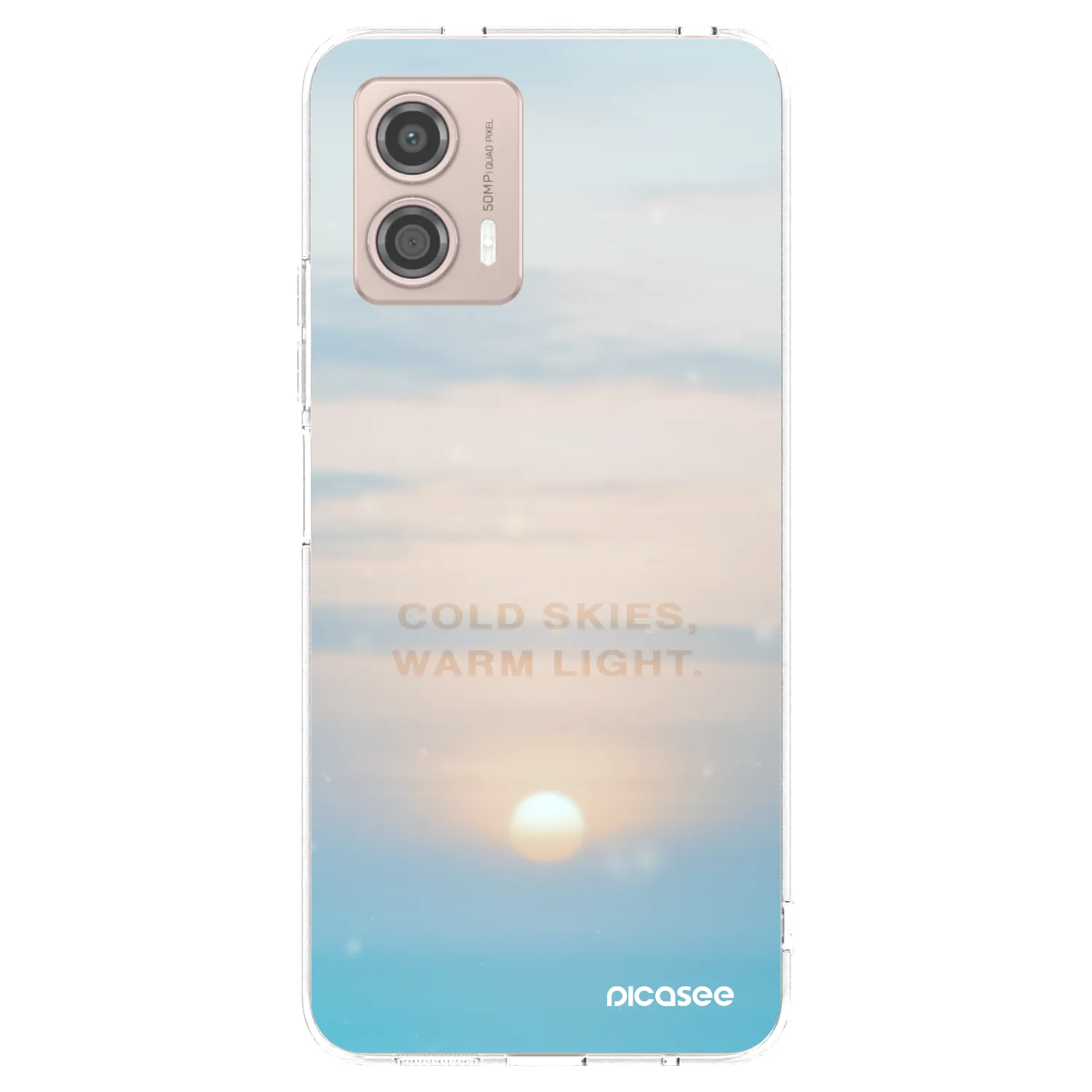 Picasee silikónový prehľadný obal pre Motorola Moto G53 5G - COLD SKIES