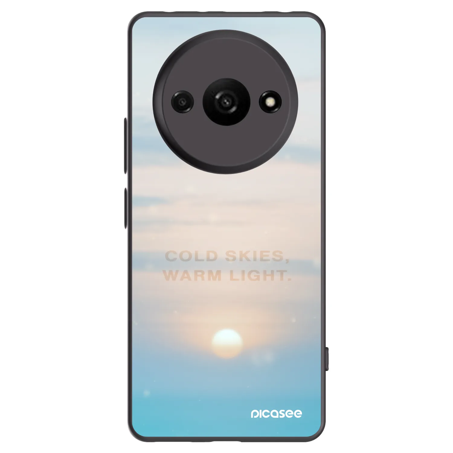 Picasee silikónový čierny obal pre Xiaomi Redmi A3 - COLD SKIES