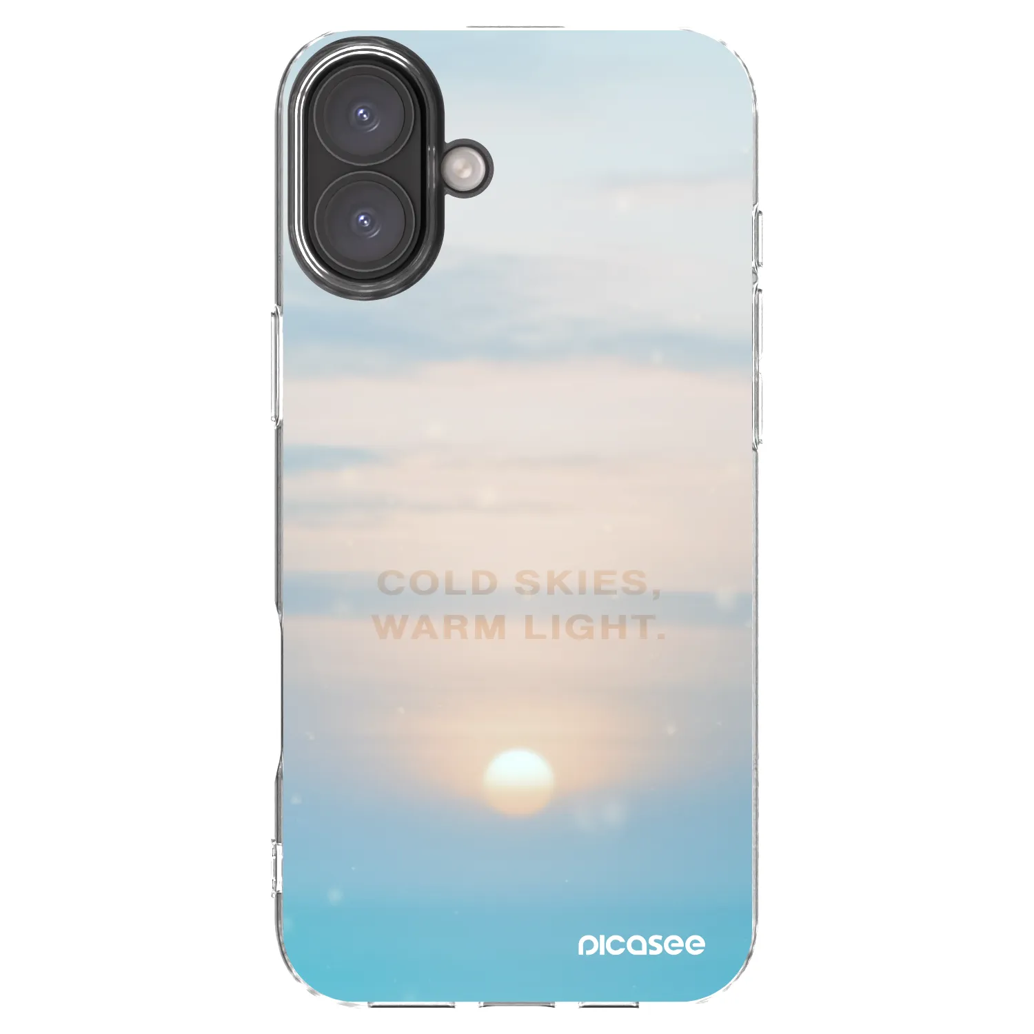 Picasee silikónový prehľadný obal pre Apple iPhone 16 Plus - COLD SKIES