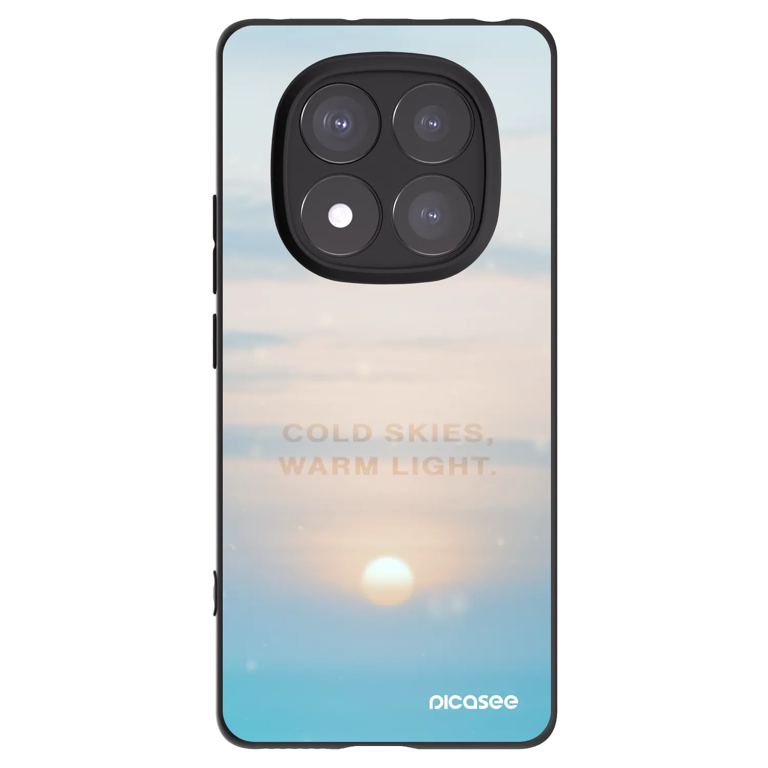 Picasee silikónový čierny obal pre Xiaomi Redmi Note 14 Pro+ 5G - COLD SKIES