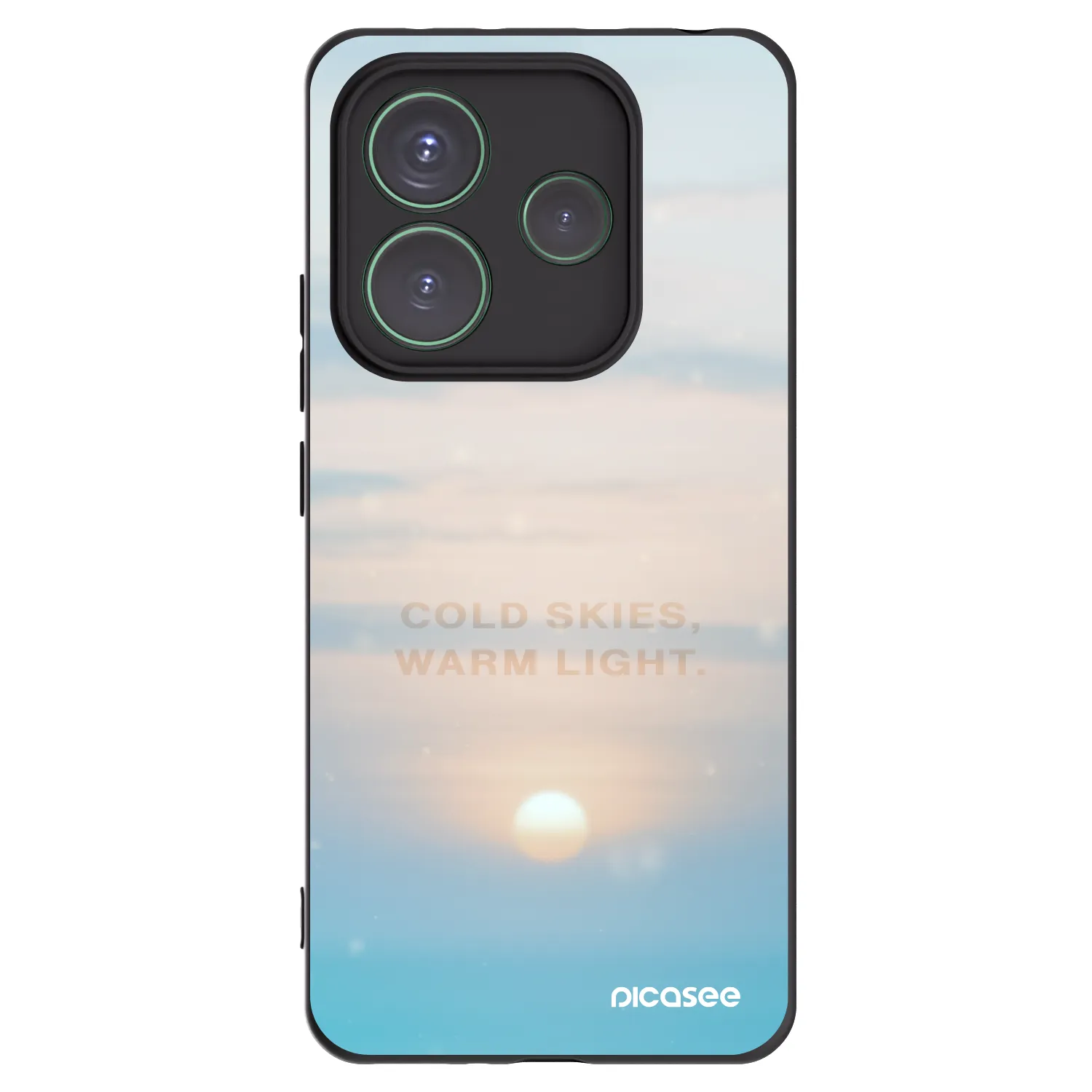 Silikónový čierny obal pre Xiaomi Redmi Note 14 5G - COLD SKIES