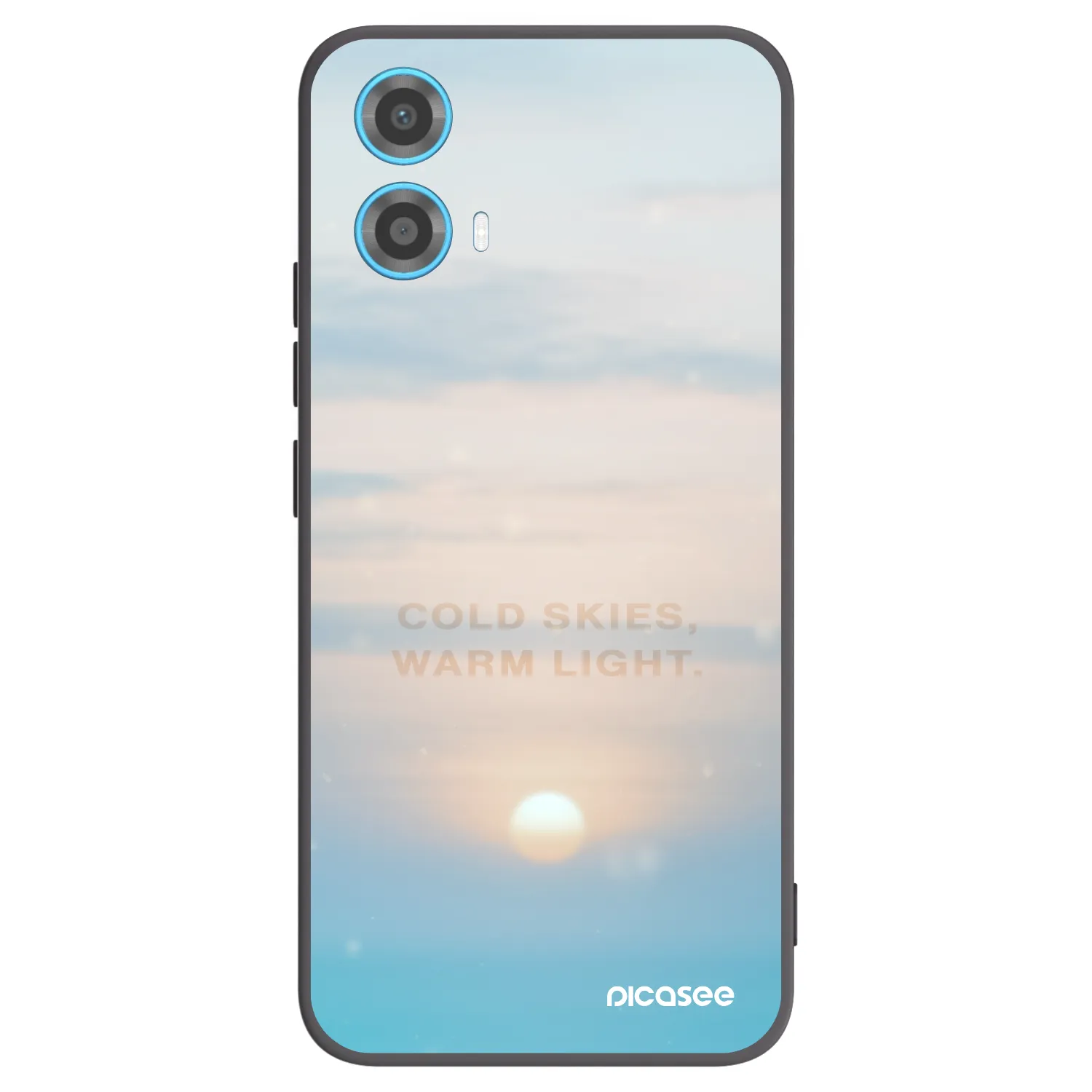 Picasee silikónový čierny obal pre Motorola Moto G34 5G - COLD SKIES