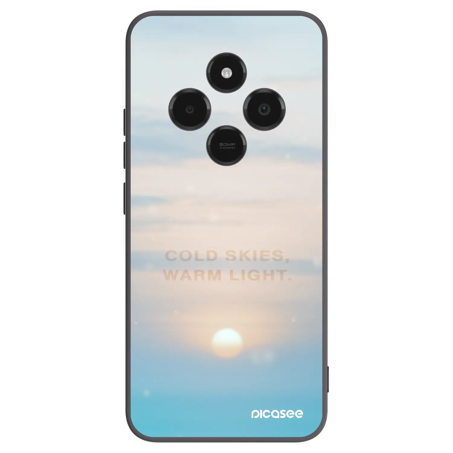 Picasee silikónový čierny obal pre Xiaomi Poco C75 - COLD SKIES
