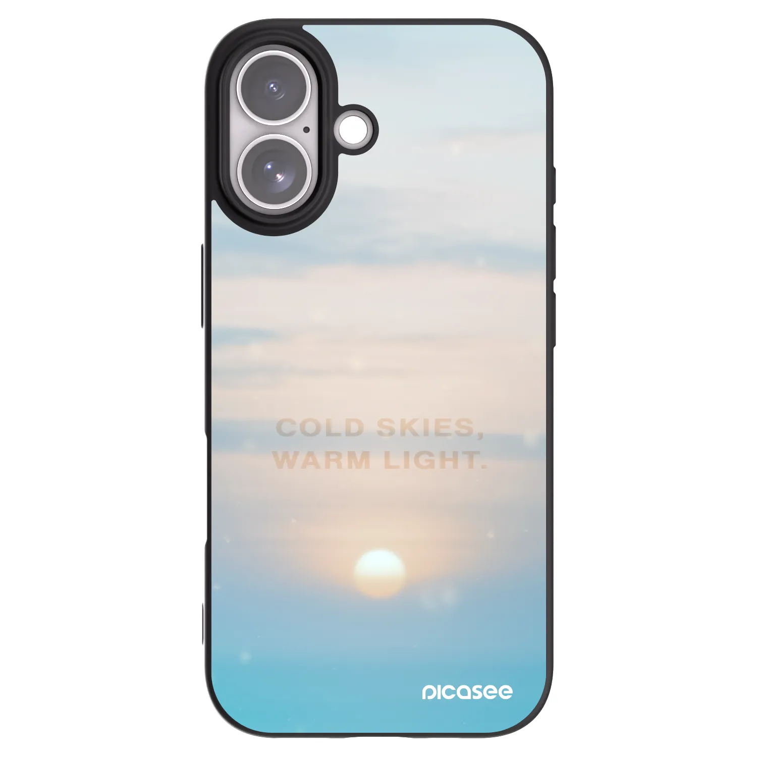 Picasee silikónový čierny obal pre Apple iPhone 17 - COLD SKIES